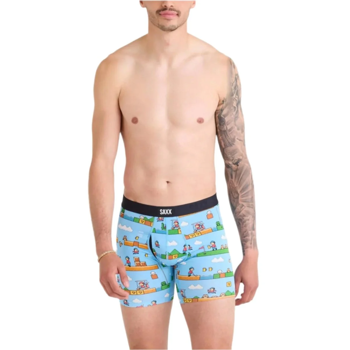 SAXX Men's Vibe Xtra Boxer Brief Fly Out Of Bounds/Blue - Image 2