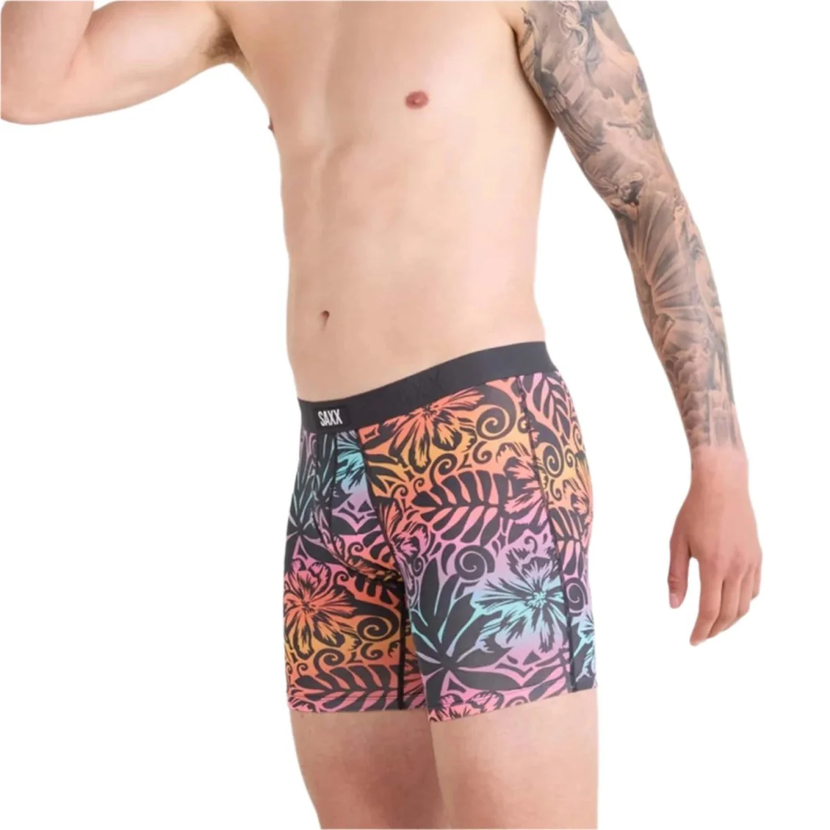 SAXX Men's Vibe Xtra Boxer Brief Fly Surf Flowers/Ebony - Image 2