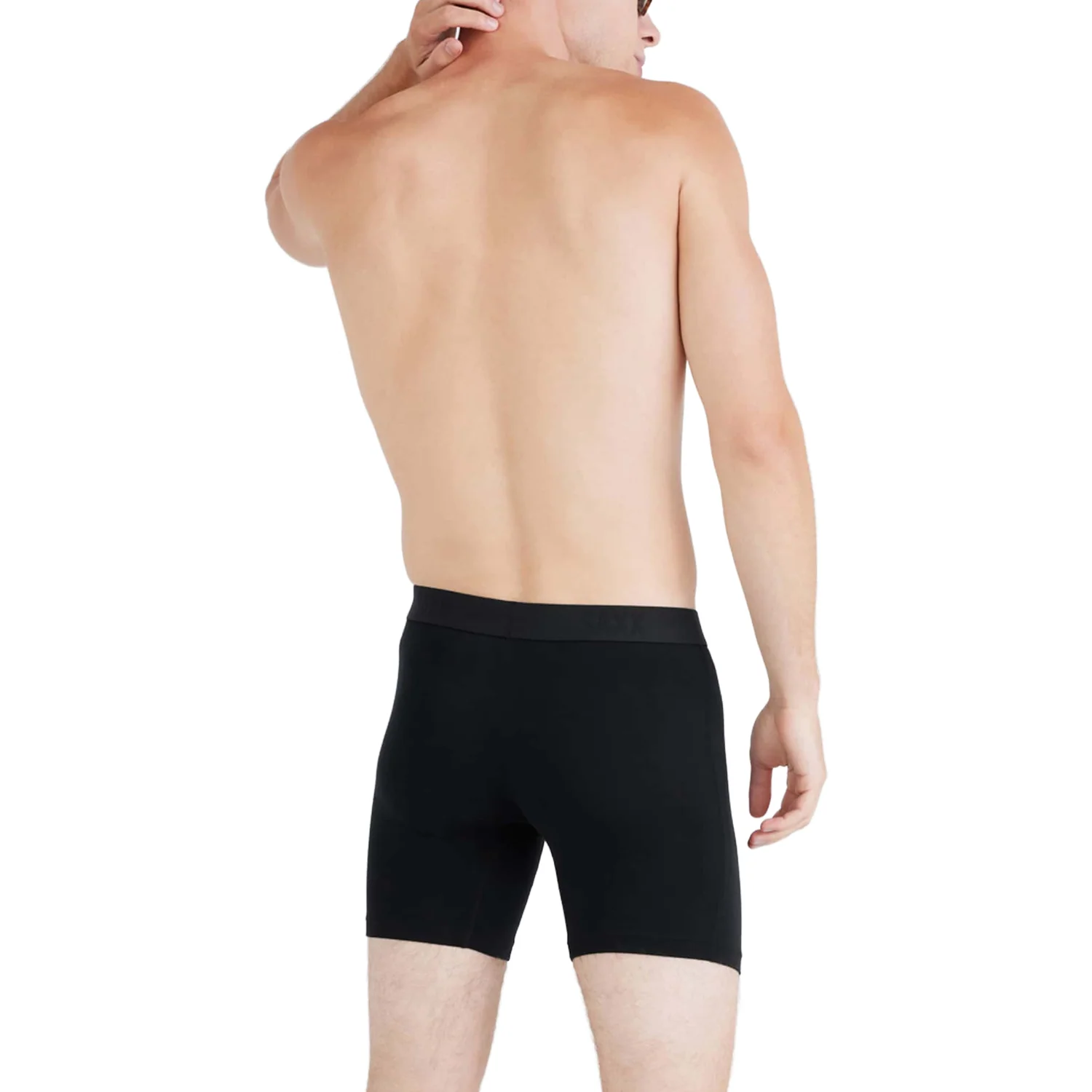 Saxx Men's Vibe Xtra Soft Comfort Boxer Brief Fly 2Pk Black - Image 3