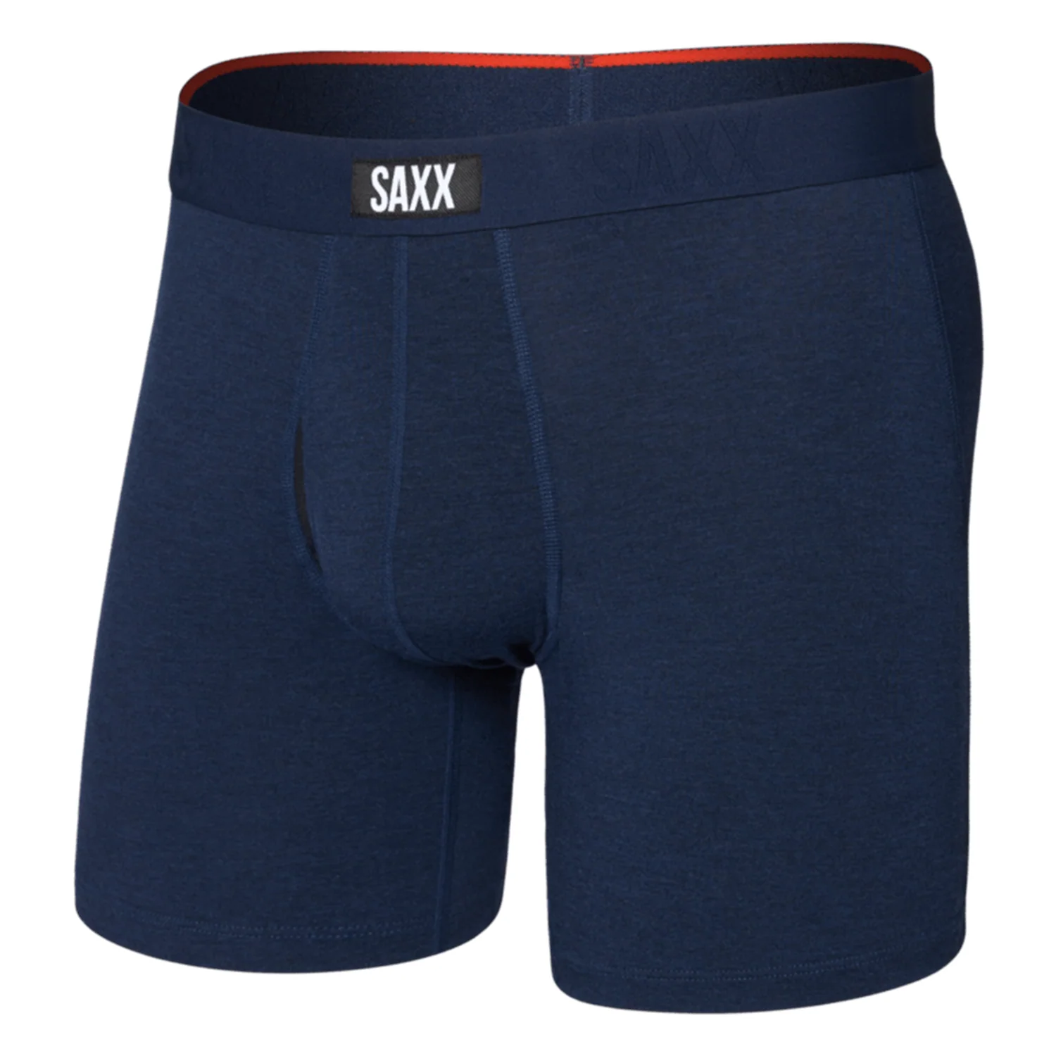 Saxx Men's Vibe Xtra Soft Comfort Boxer Brief Fly Dark Navy Heather - Image 3
