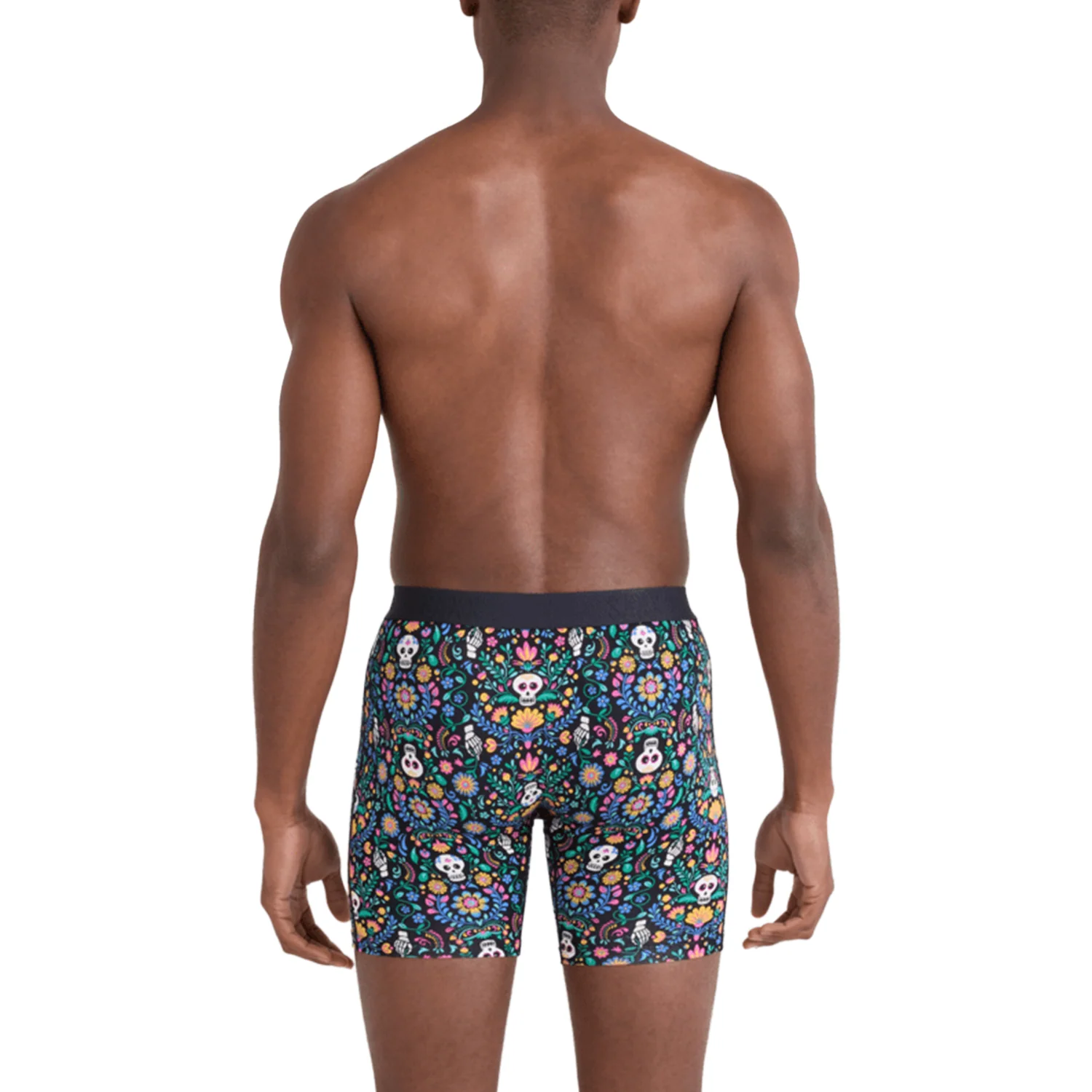 Saxx Men's Vibe Xtra Soft Comfort Boxer Brief Fly Skull Garden-Multi - Image 2