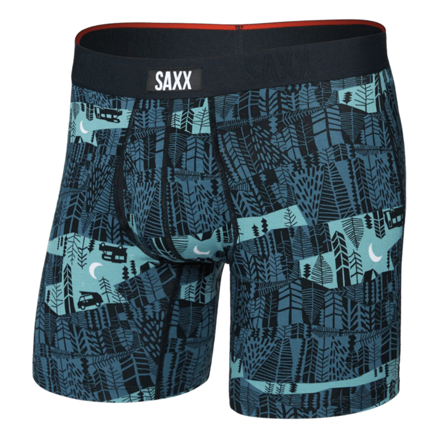 Saxx Men's Vibe Xtra Soft Comfort Boxer Brief Fly The Clearing-Storm Blue - Image 3