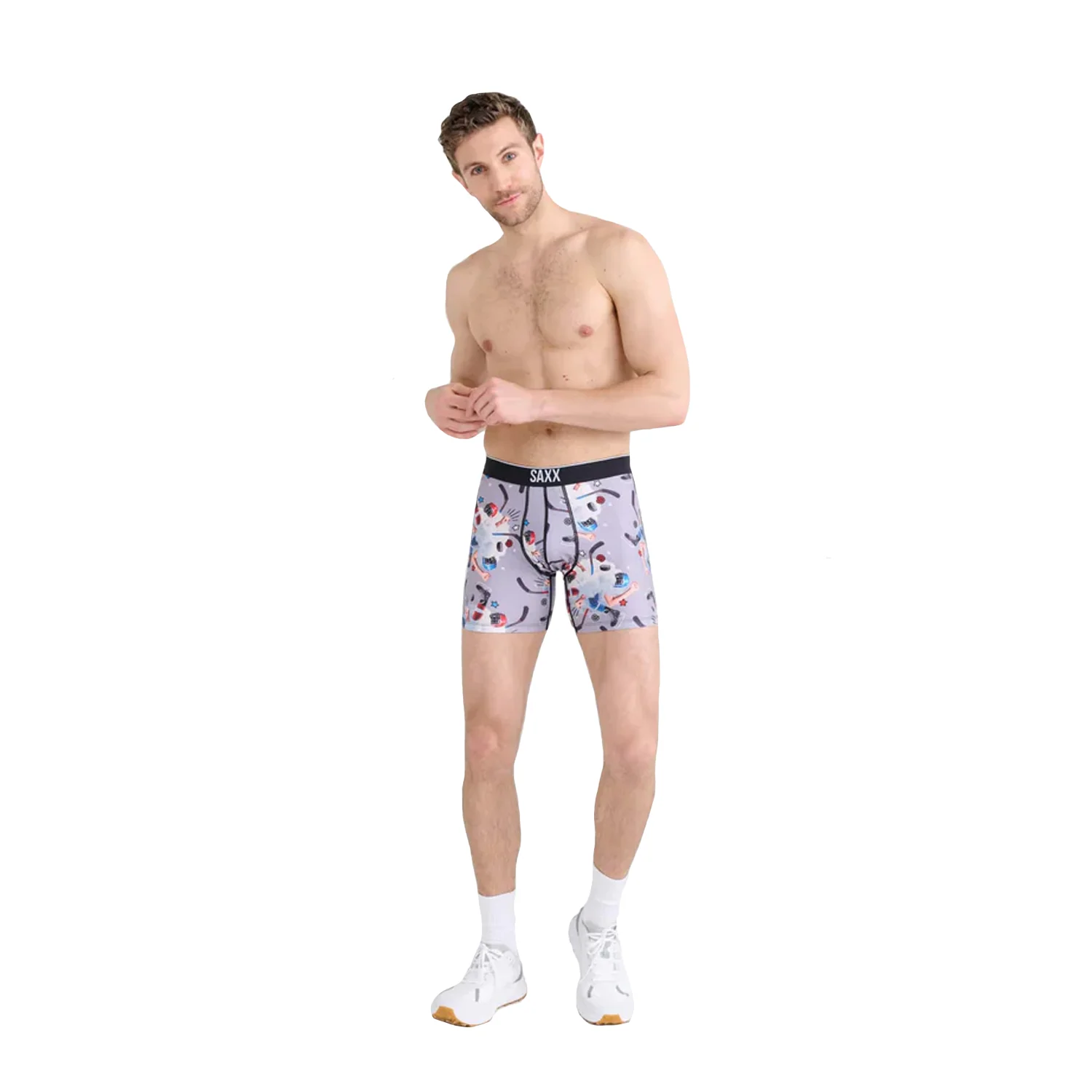 Saxx Men's Volt Breathable Mesh Boxer Brief Timeout/Grey - Image 3