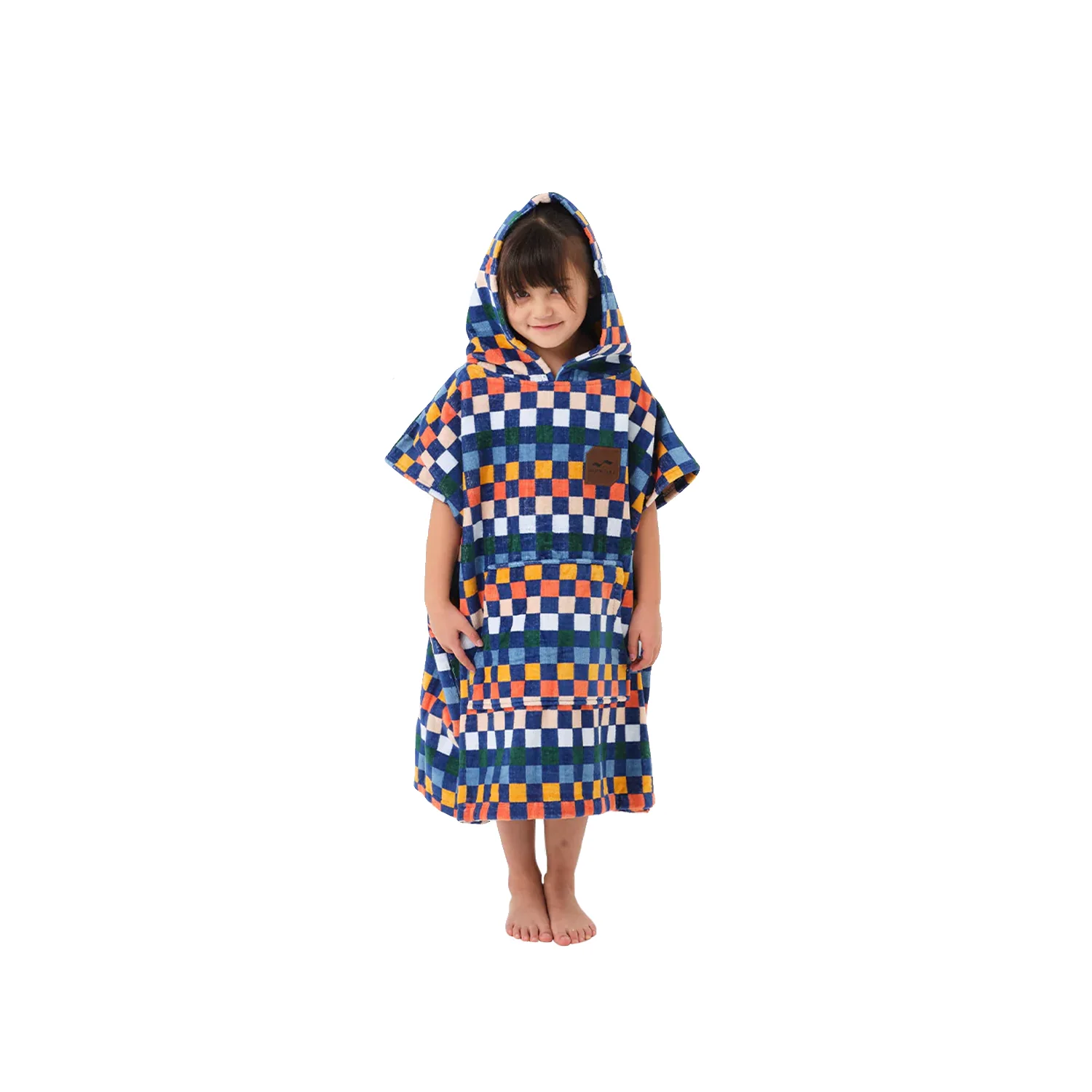 Slowtide Kids Sundown Poncho Deep Pacific - Image 2