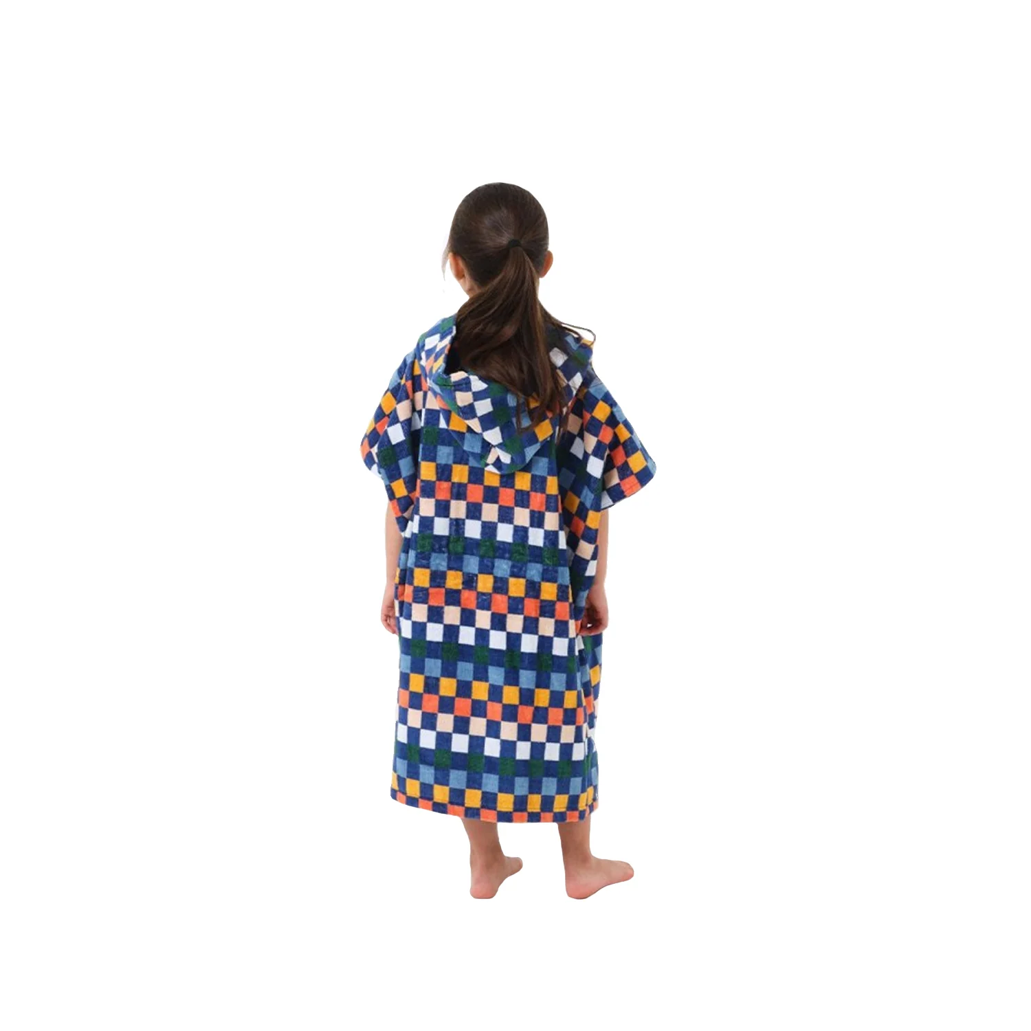 Slowtide Kids Sundown Poncho Deep Pacific - Image 3