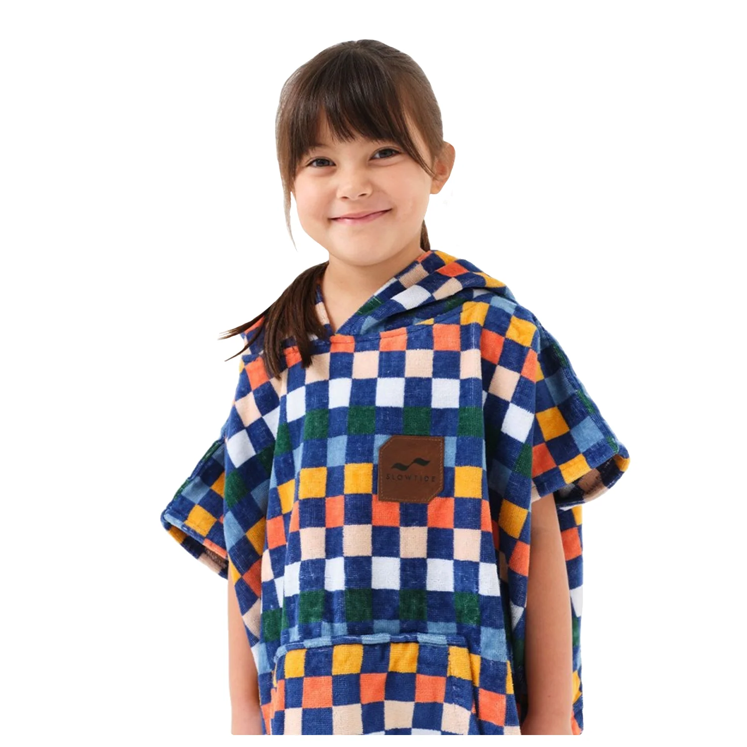 Slowtide Kids Sundown Poncho Deep Pacific - Image 4