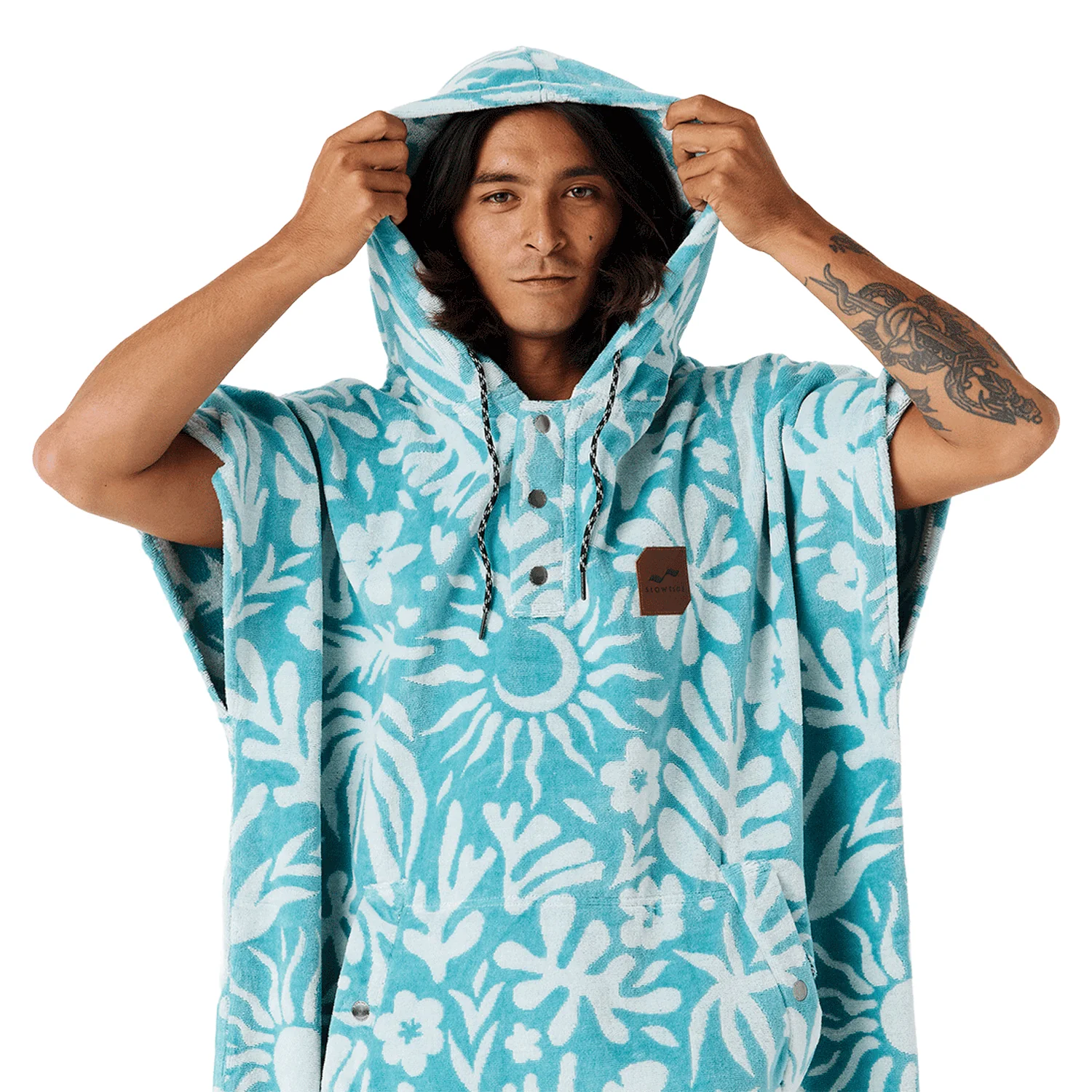 Slowtide Sunny Extra-Warm Changing Poncho Sky Blue - Image 2