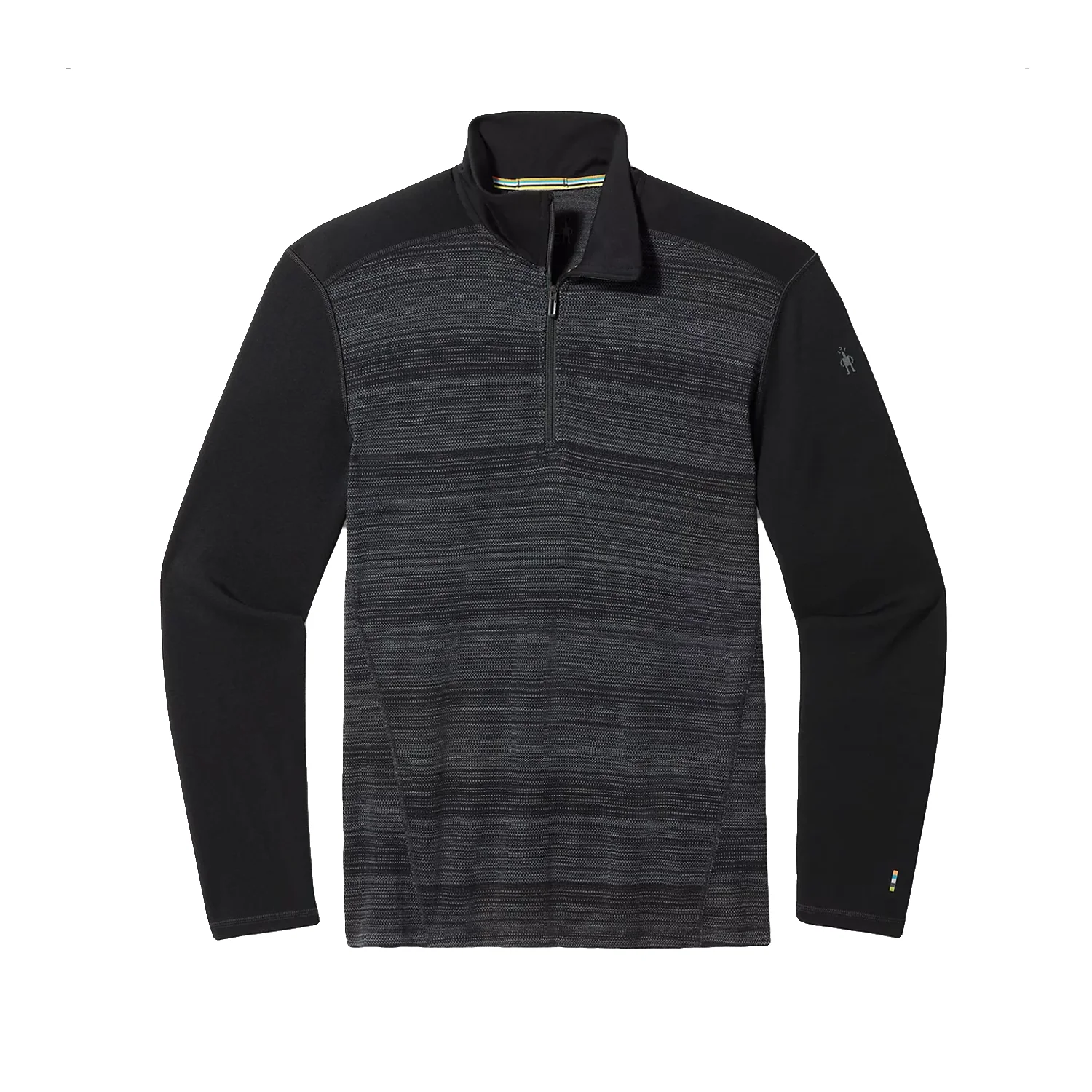 Smartwool Men's Classic Thermal 250g Merino 1/4 Zip  Baselayer Crew Top Black Colour Shift - Image 3
