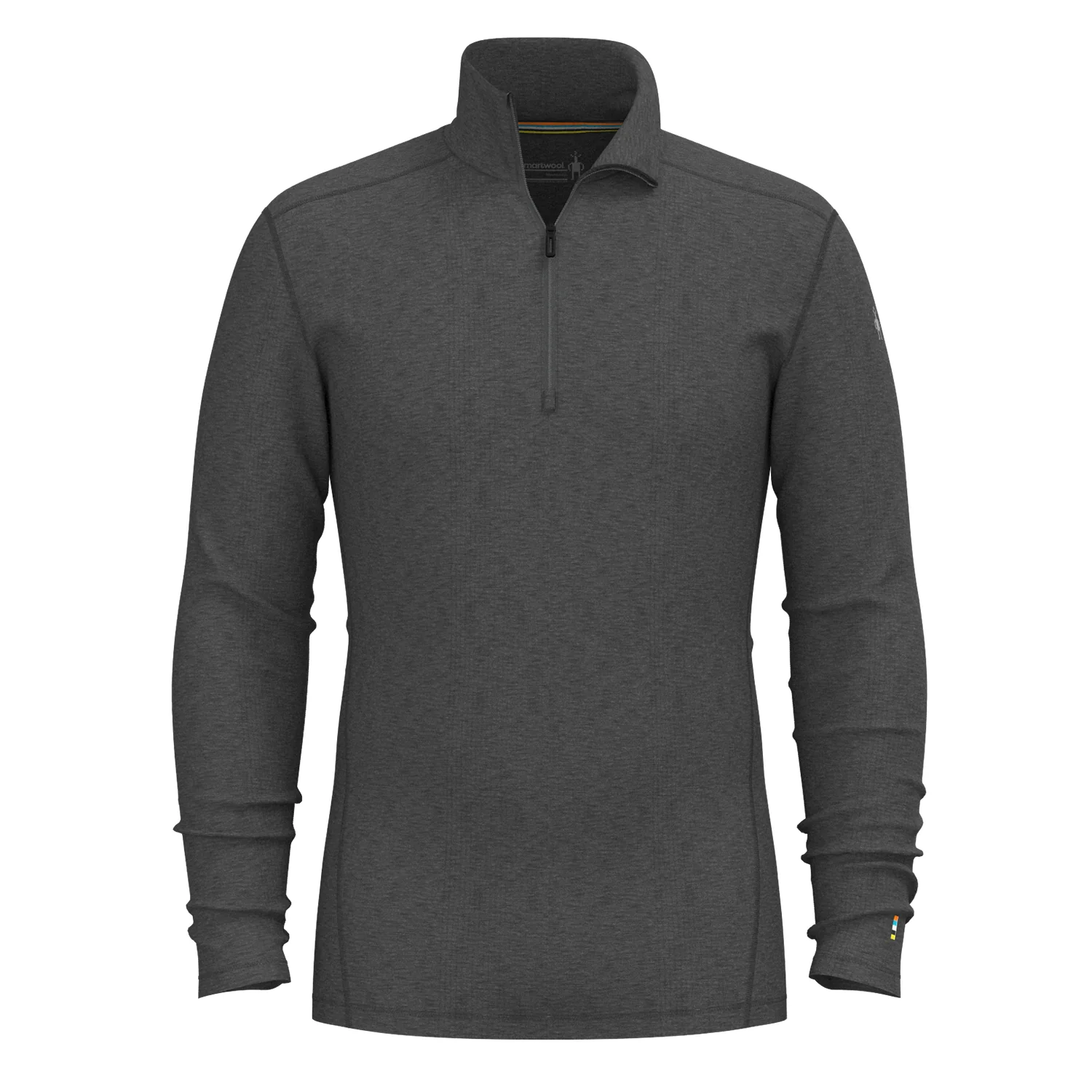 Smartwool Men's Classic Thermal Merino Base Layer 1/4 Zip 2026 Charcoal Heather - Image 3