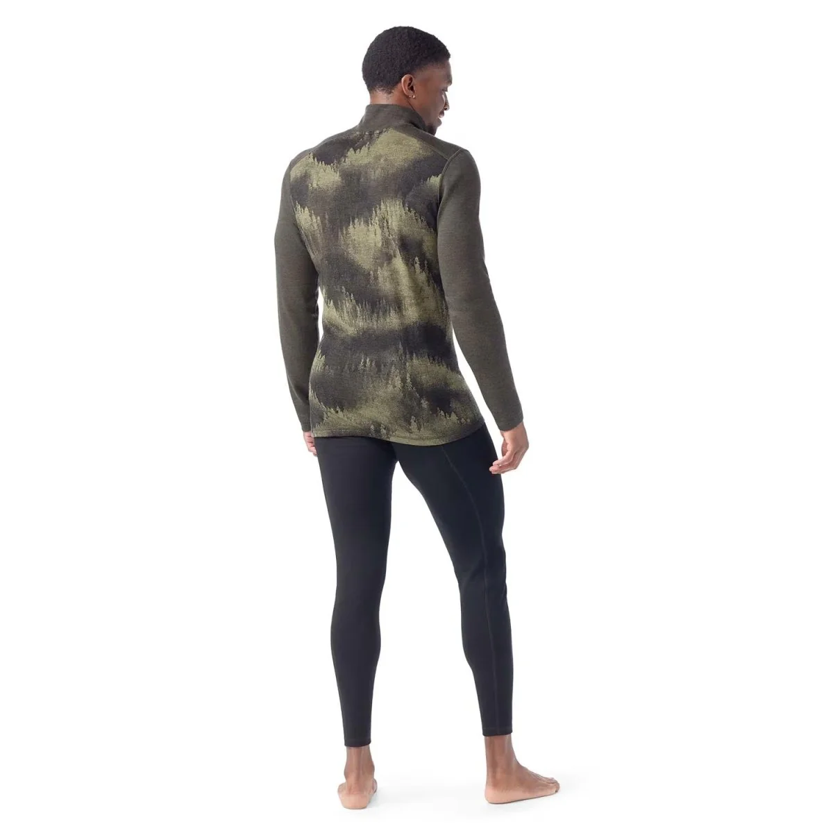 Smartwool Men's Classic Thermal Merino Base Layer 1/4 Zip Boxed North Woods Foggy Pines - Image 2