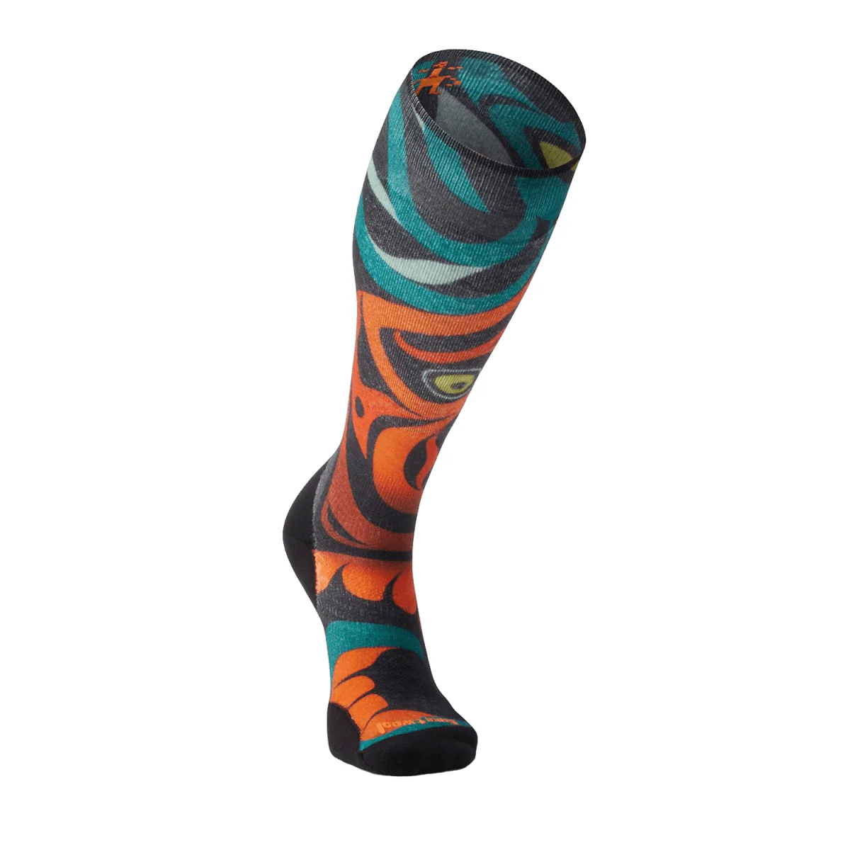 Smartwool Men's Targeted Cushion Trickster Print Snow Sock Black - Image 2