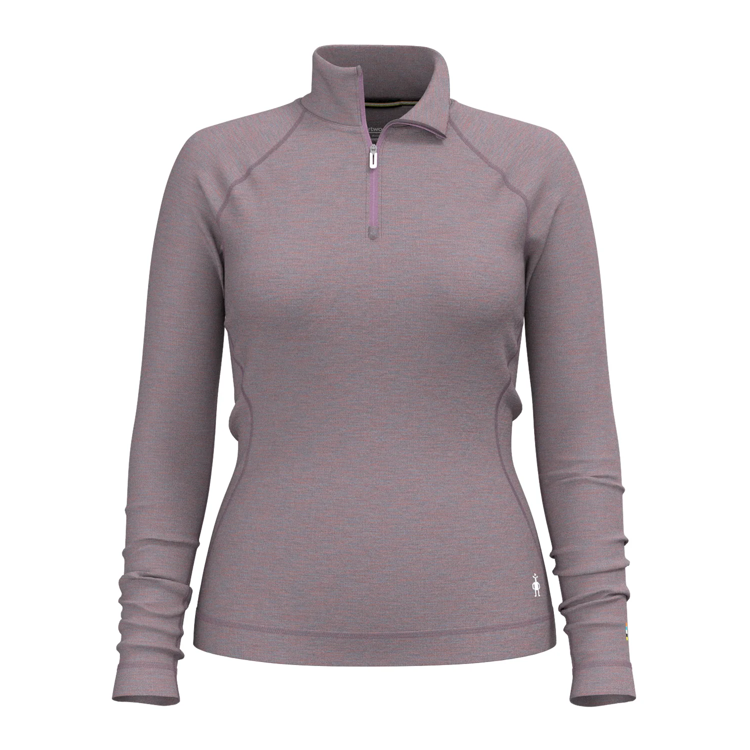Smartwool Women's Classic Thermal Merino Base Layer 1/4 Zip 2026 Chalk Violet Heather - Image 3