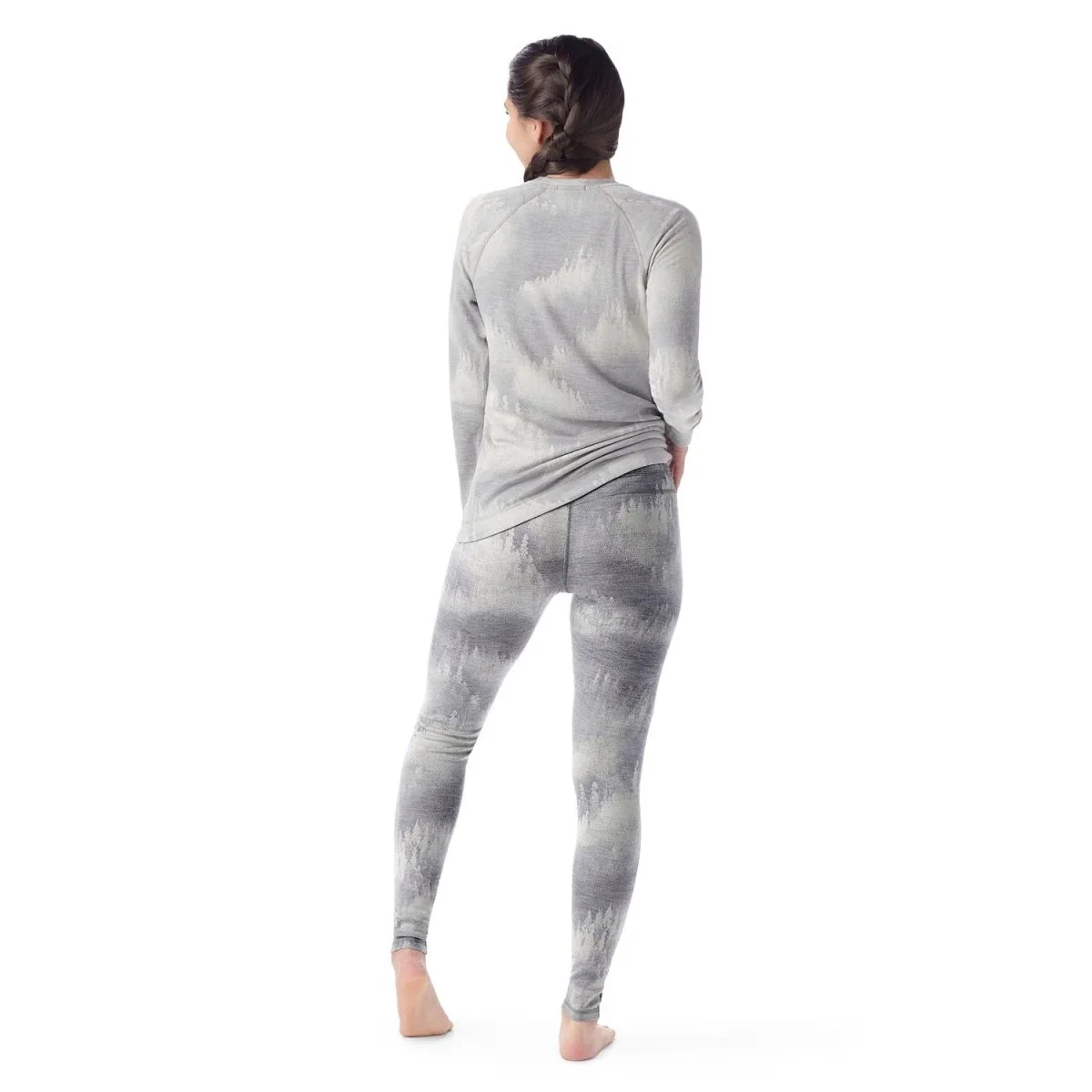 Smartwool Women's Classic Thermal Merino Base Layer Bottom Boxed Light Grey Foggy Pines - Image 2