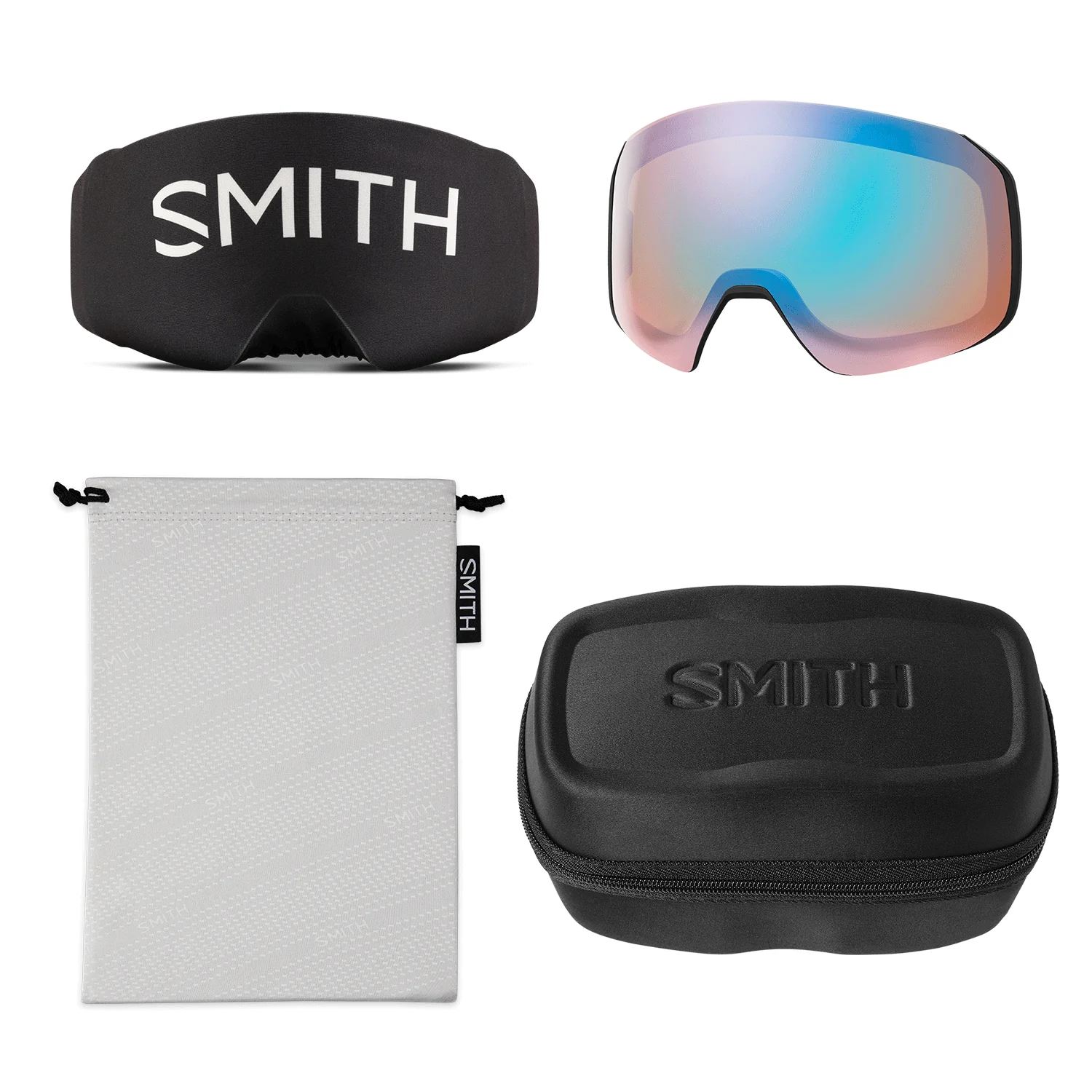 Smith 4D MAG S Goggles Black/ChromaPop Photochromic Rose Flash + ChromaPop Storm Blue Sensor Mirror - Image 3