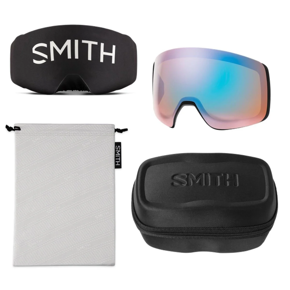 Smith 4D Mag XL Low Bridge Fit Goggles Black/ChromaPop Sun Blue Mirror + Chromapop Storm Blue Sensor Mirror - Image 5