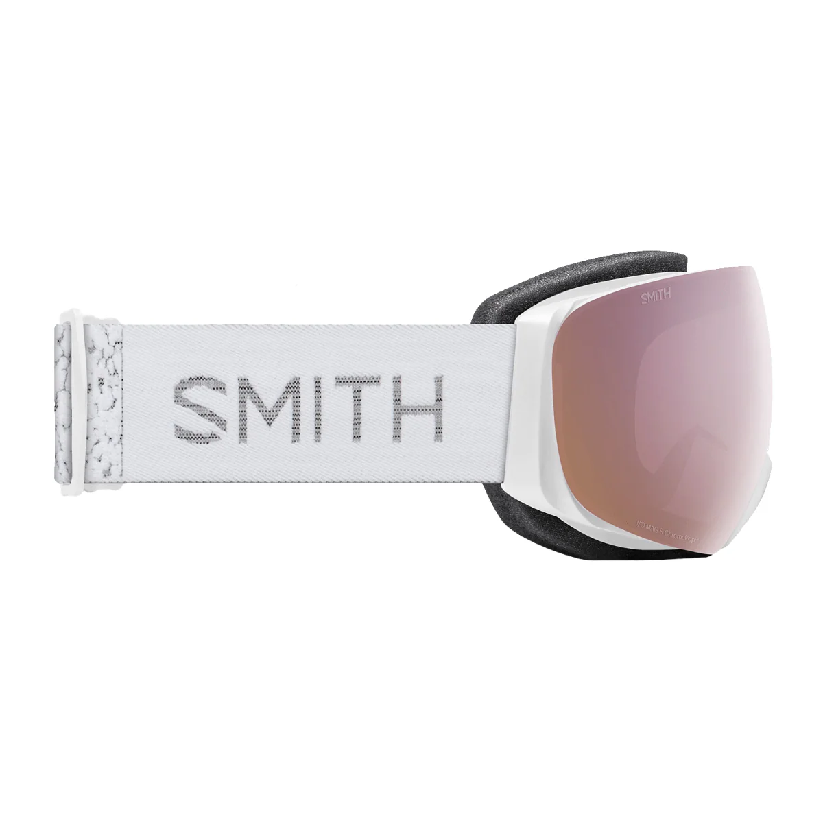 Smith I/O MAG S Goggles White Chunky Knit/ChromaPop Everyday Rose Gold Mirror + Chromapop Storm Rose Flash - Image 3
