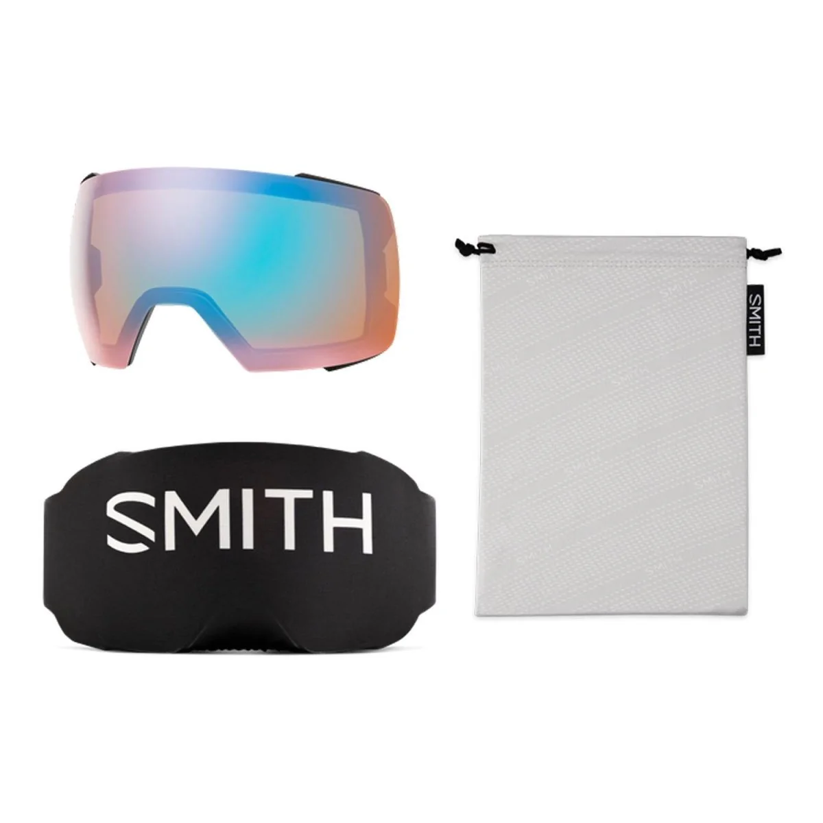 Smith I/O Mag XL Low Bridge Fit Goggles Black/ChromaPop Everyday Blue Mirror + Chromapop Storm Blue Sensor Mirror - Image 5