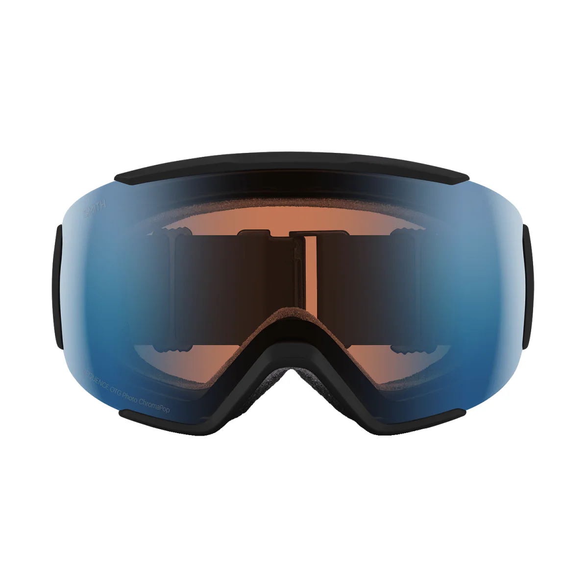Smith Sequence OTG Low Bridge Fit Goggles Black/ChromaPop Pro Photochromic Blue Mirror - Image 2