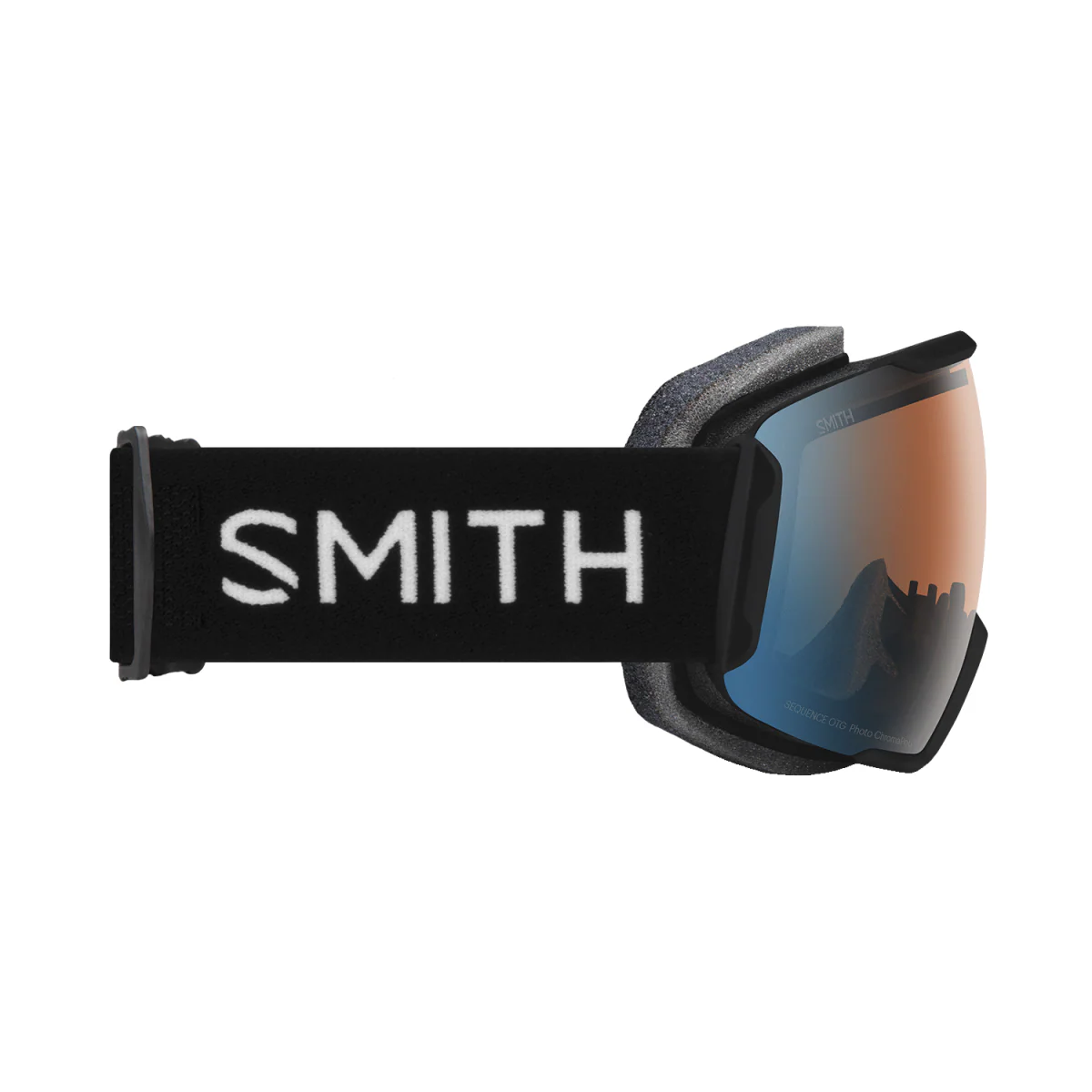 Smith Sequence OTG Low Bridge Fit Goggles Black/ChromaPop Pro Photochromic Blue Mirror - Image 3