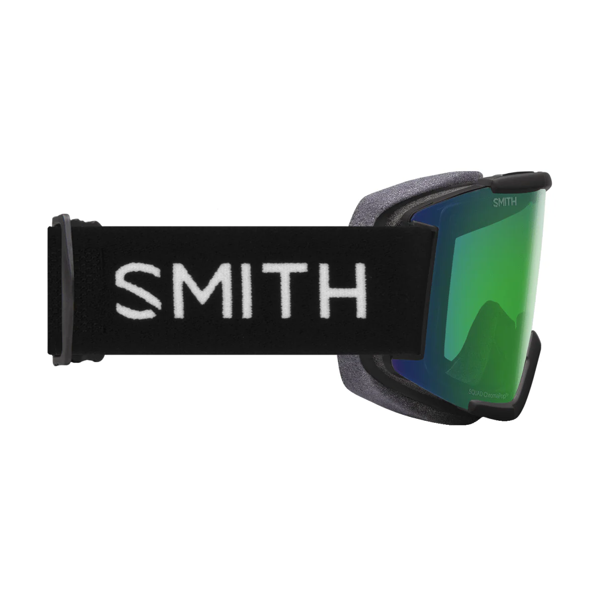 Smith Squad Low Bridge Fit Goggles Black/ChromaPop Everyday Green Mirror + Yellow - Image 3