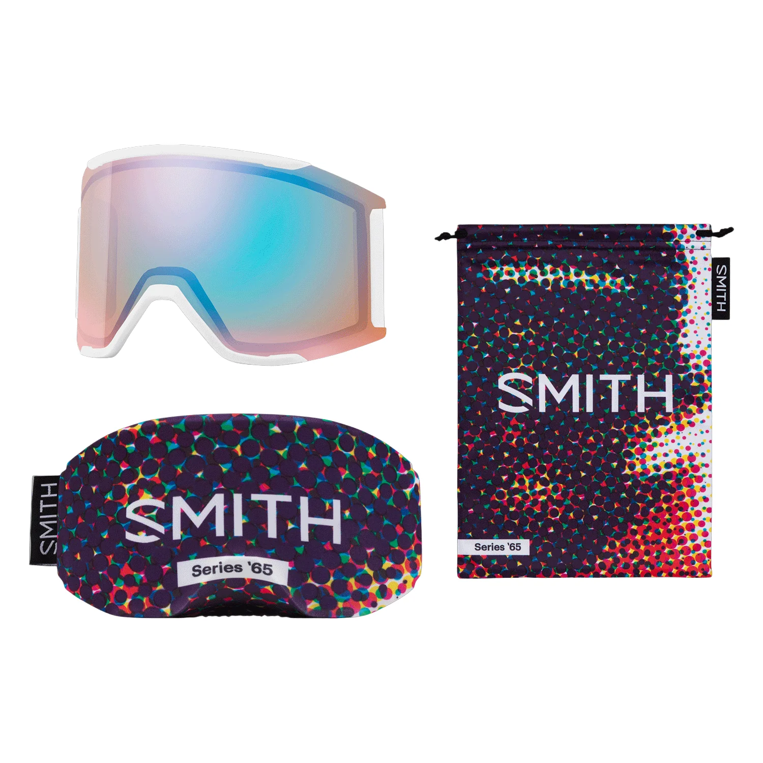 Smith Squad MAG Goggles Series 65/ChromaPop Everyday Violet Mirror + Chromapop Storm Blue Sensor Mirror - Image 4