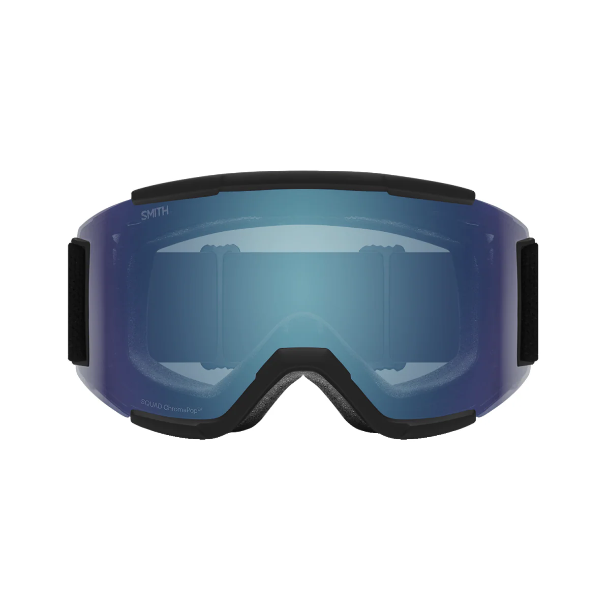 Smith Squad XL Low Bridge Fit Goggles Black/ChromaPop Everyday Blue Mirror + Chromapop Storm Blue Sensor Mirror - Image 2