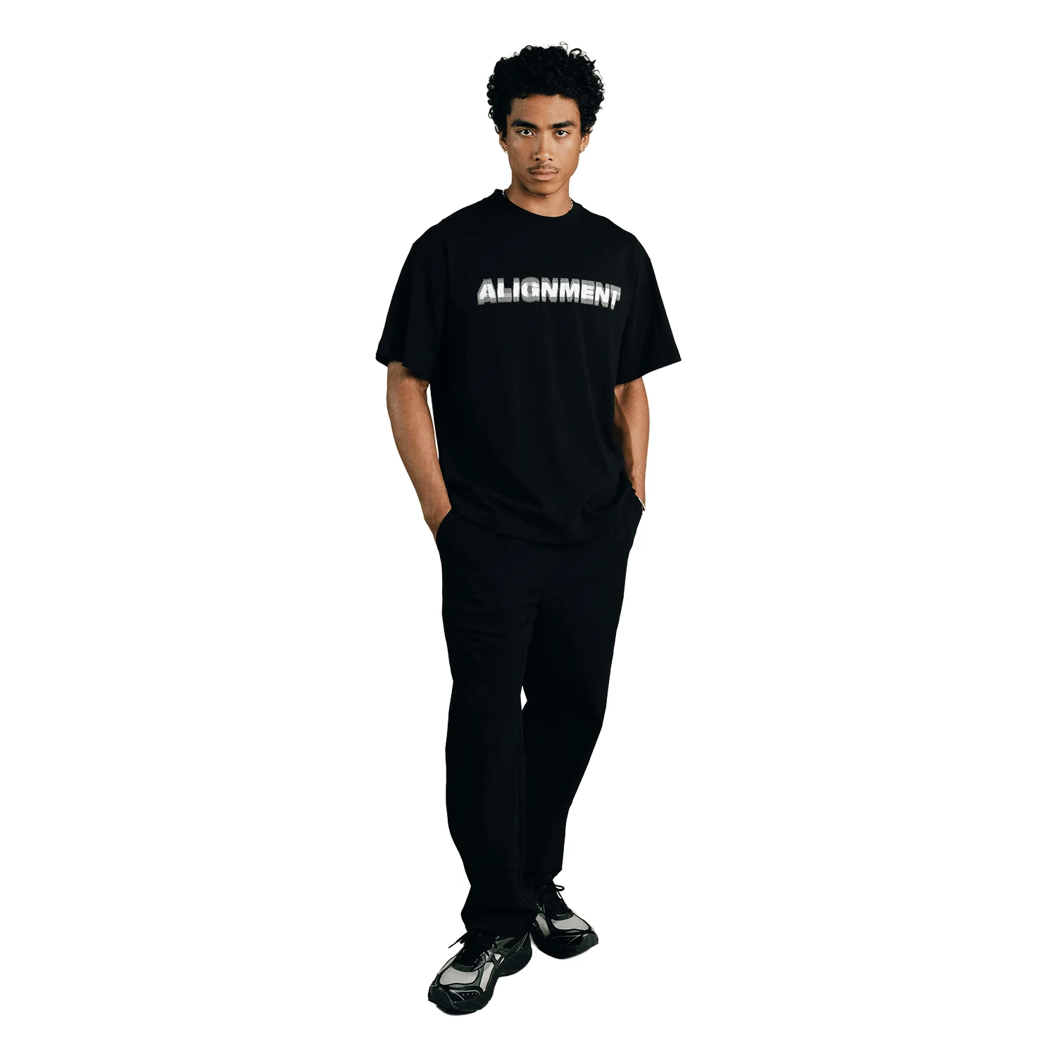Students Men's Alignment T Shirt Black - Image 3