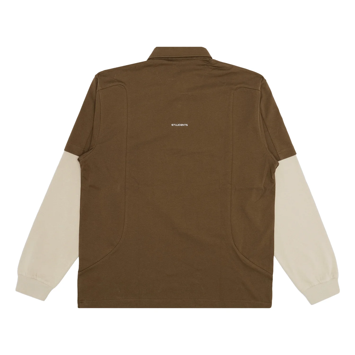 Students Men's Murray Double Sleeve Polo Shirt Brown - Image 2