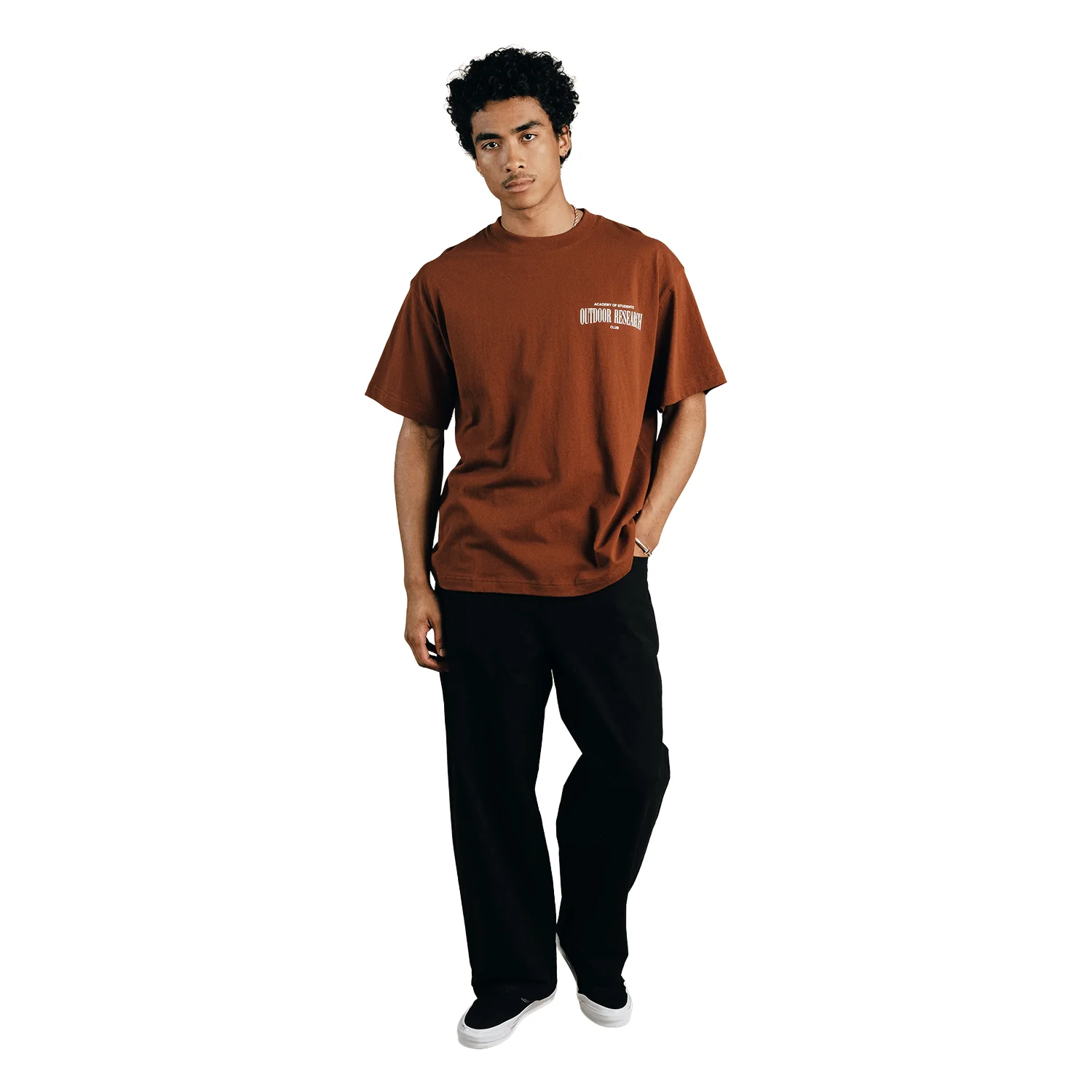 Students Men's Outdoor Research Club T Shirt Brown - Image 3