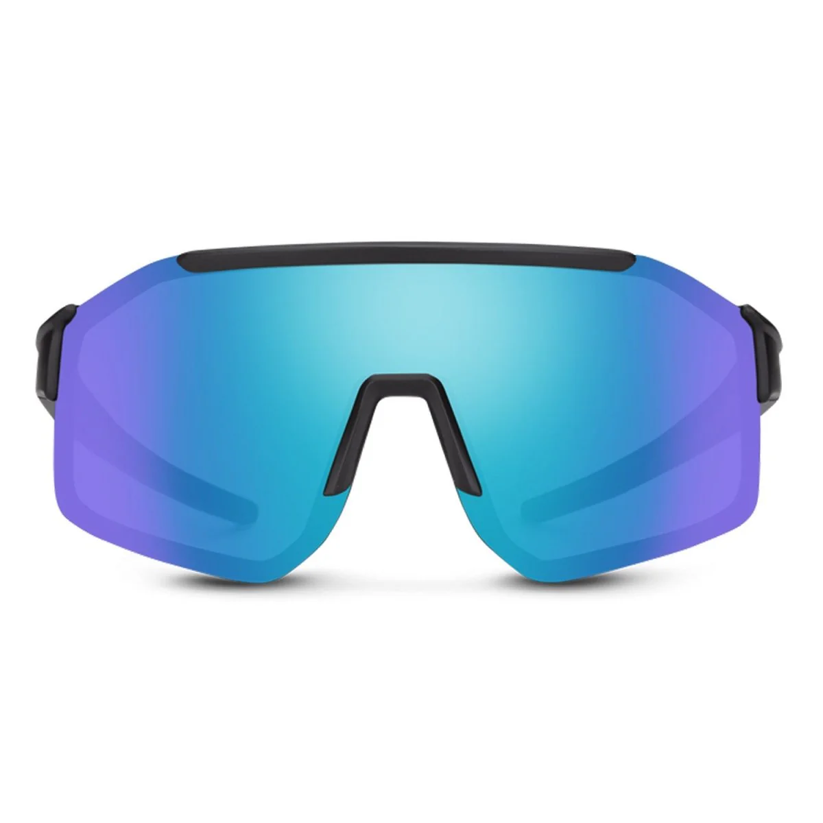 Suncloud Domain Sunglasses Matte Black/Polarized Blue Mirror - Image 2