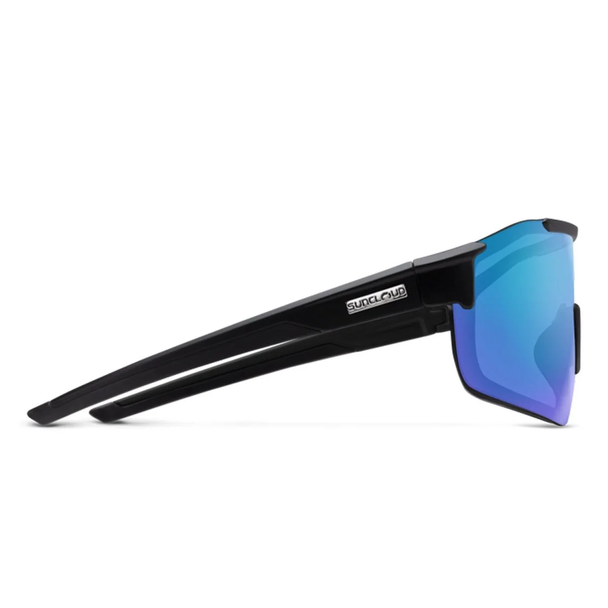 Suncloud Domain Sunglasses Matte Black/Polarized Blue Mirror - Image 3