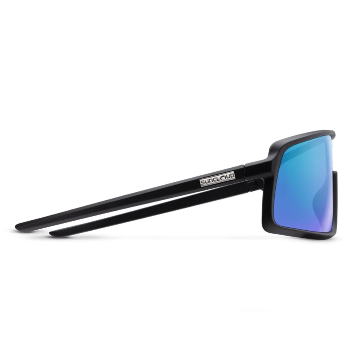Suncloud Upshot Sunglasses Matte Black/Polarized Blue Mirror - Image 3