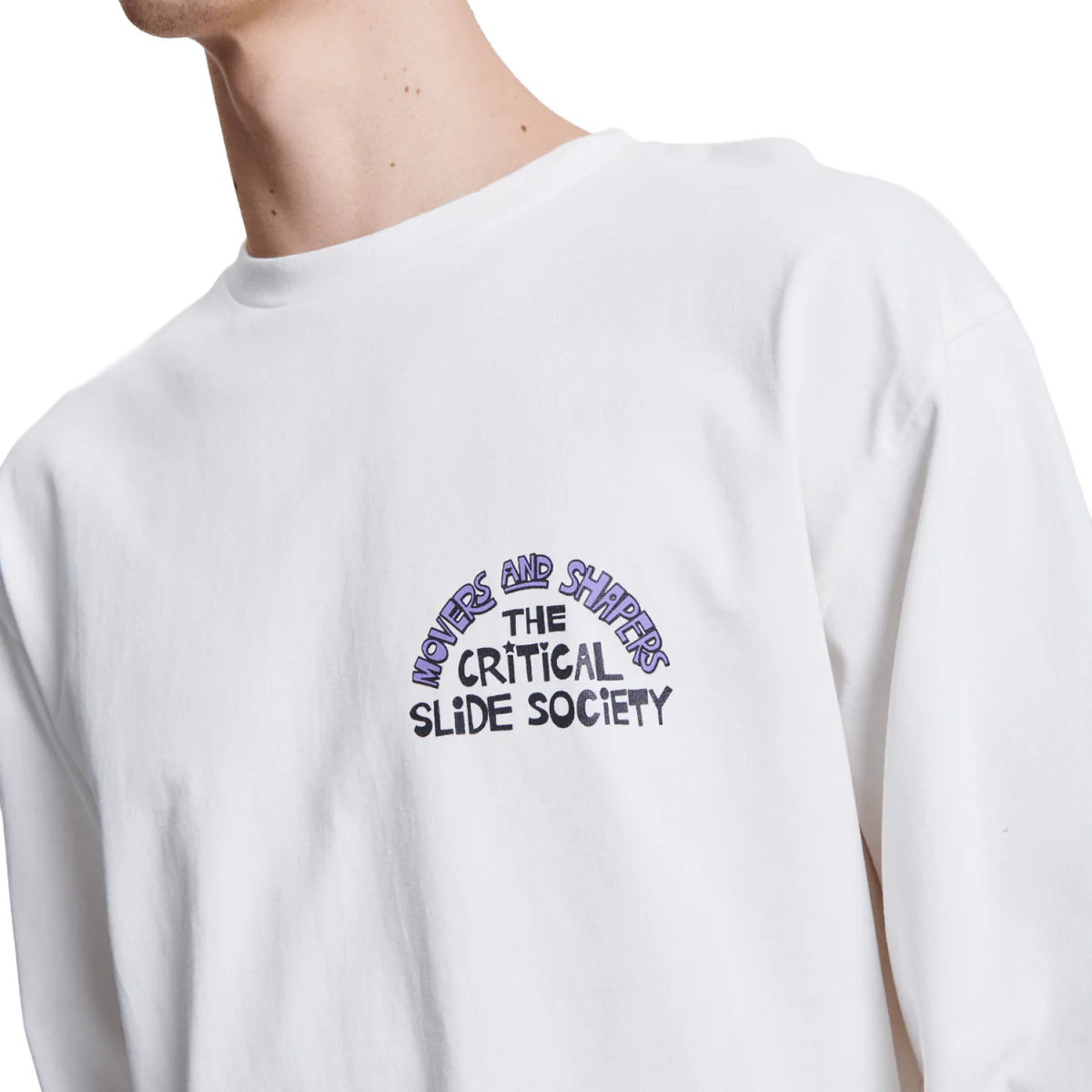 The Critical Slide Society Men's Community L/S T-Shirt Vintage White - Image 3