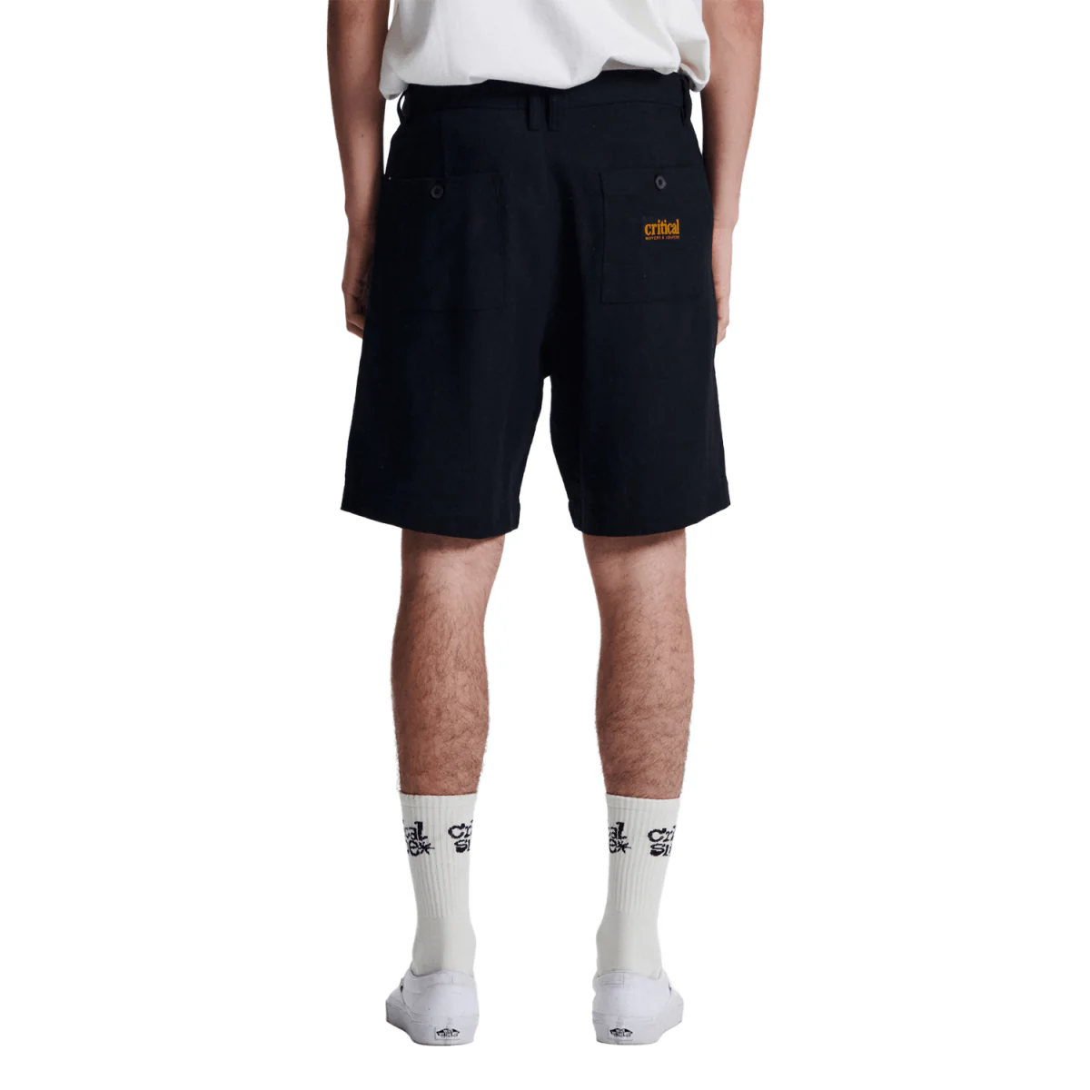 The Critical Slide Society Men's Harro Linen Pleat Short Black - Image 2
