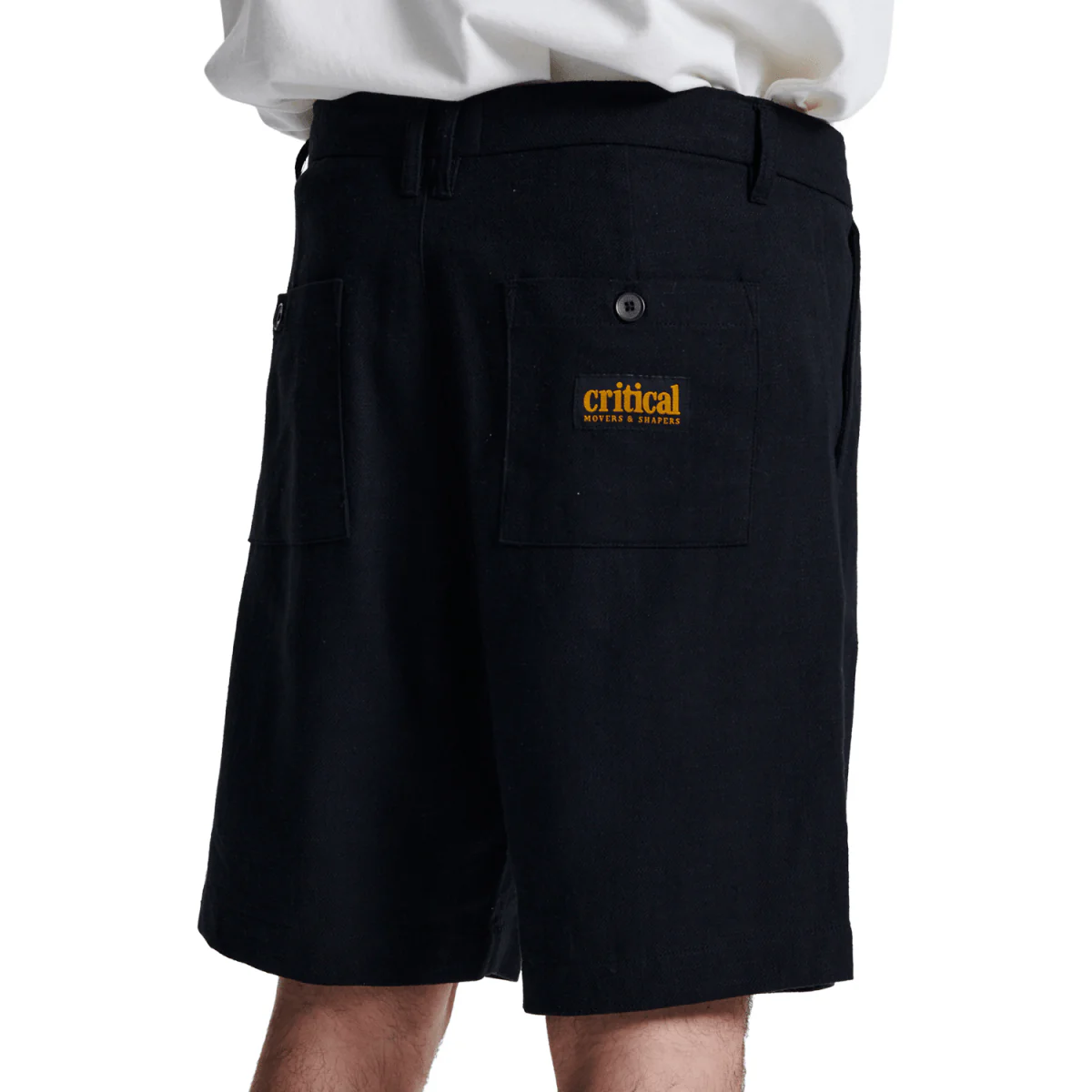 The Critical Slide Society Men's Harro Linen Pleat Short Black - Image 4