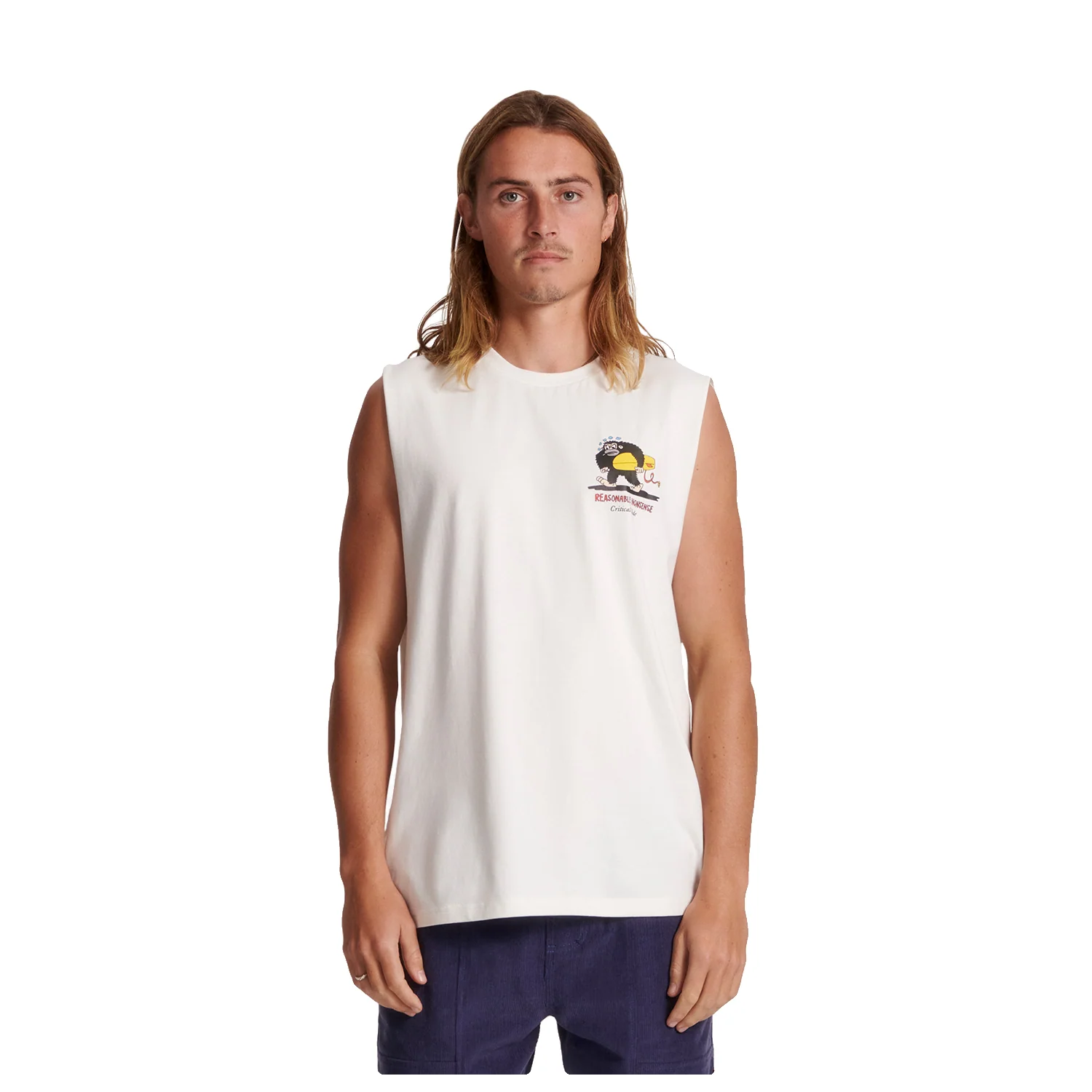 The Critical Slide Society Men's Nonsense Muscle Tank Vintage White - Image 2