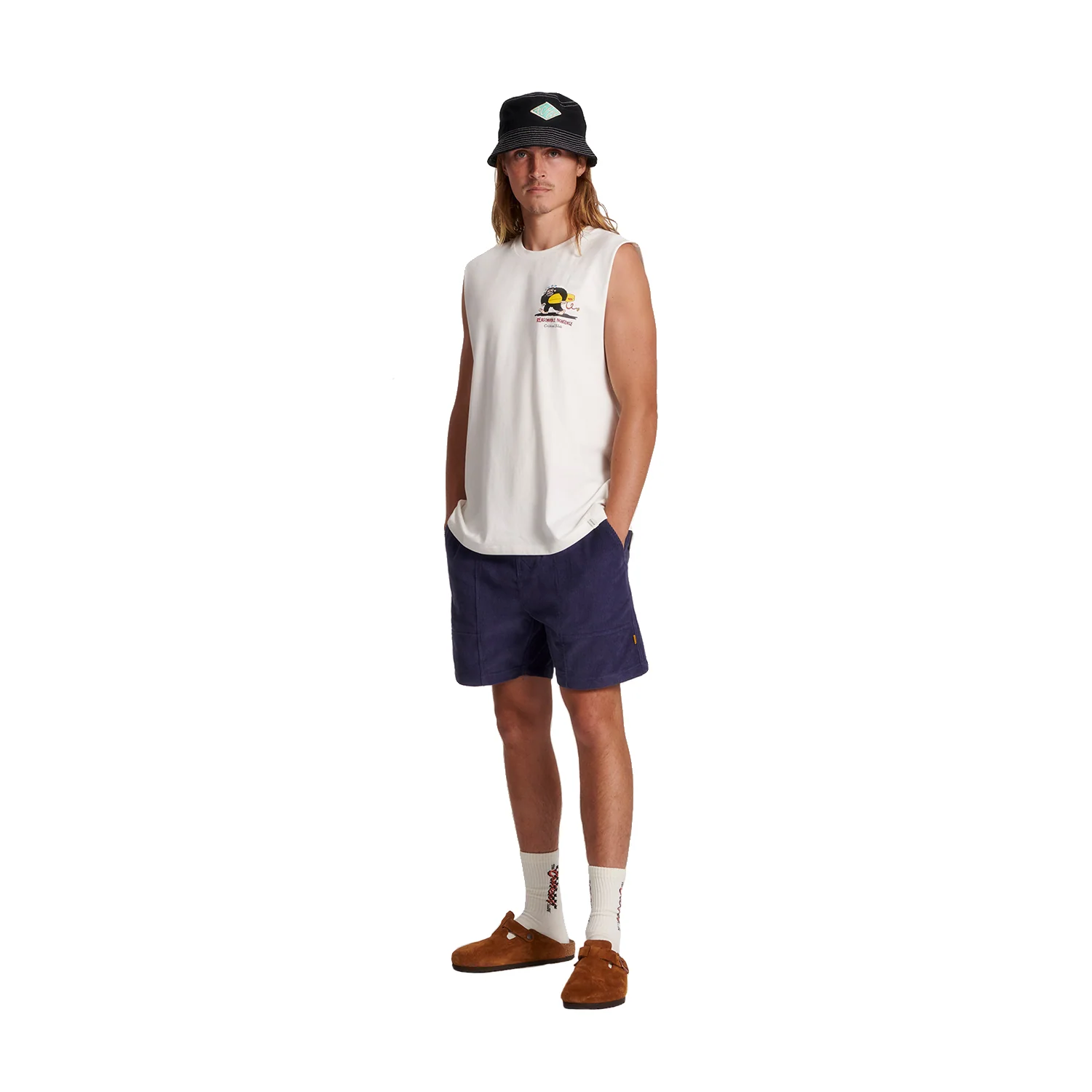 The Critical Slide Society Men's Nonsense Muscle Tank Vintage White - Image 3