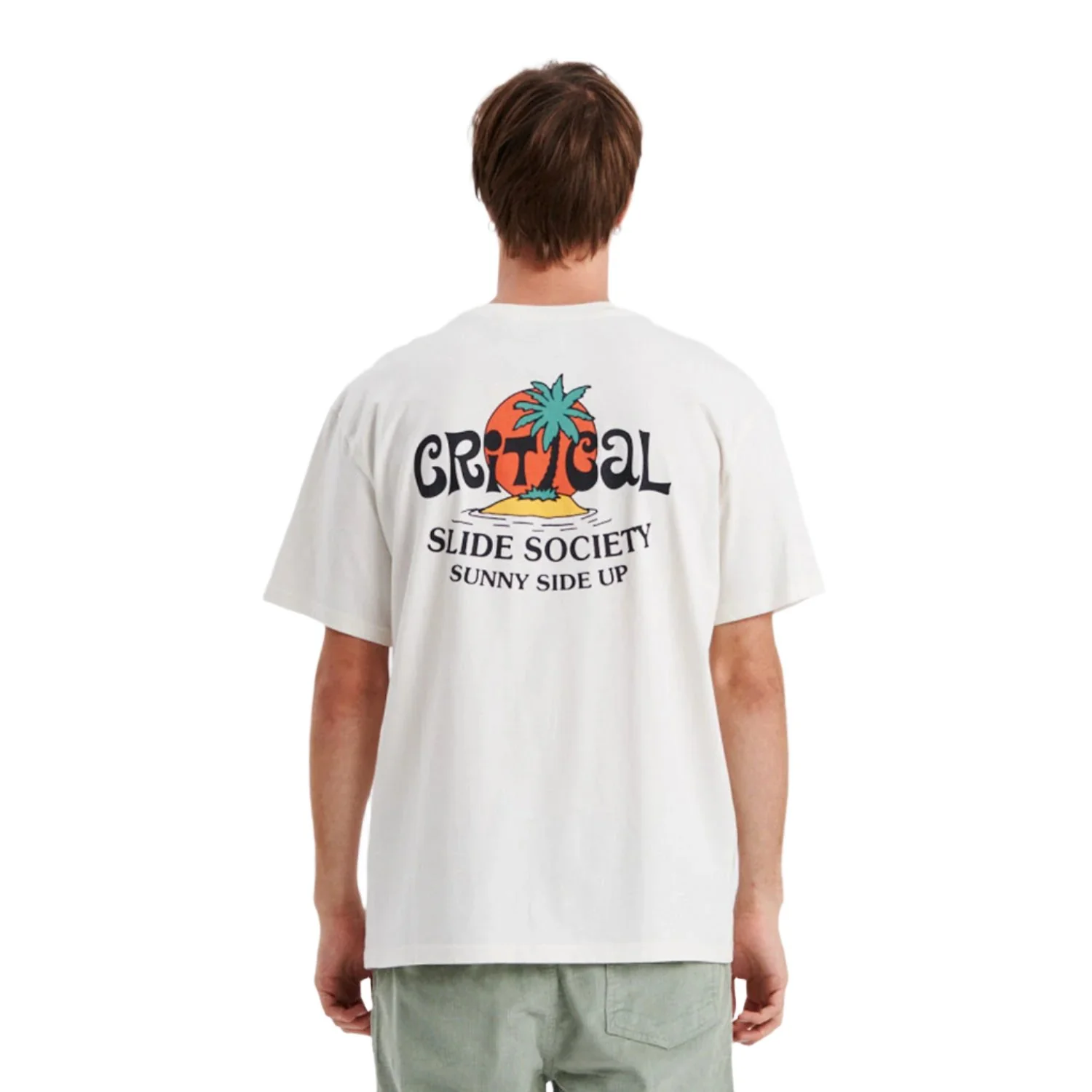 The Critical Slide Society Men's Sunny Side T Shirt Vintage White - Image 2