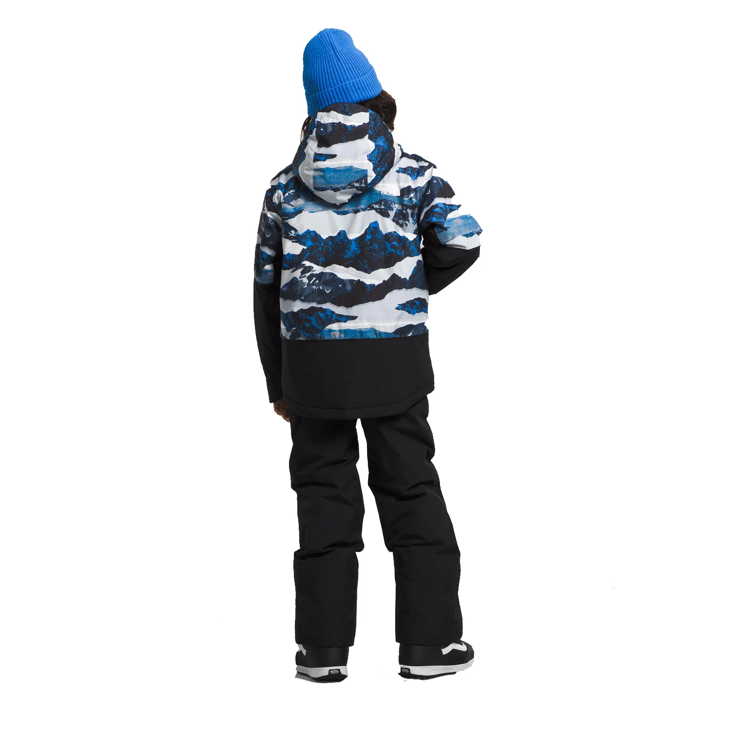 The North Face Kids Freedom Insulated Jacket 2024 Optic Blue Mountain Traverse Print - Image 4