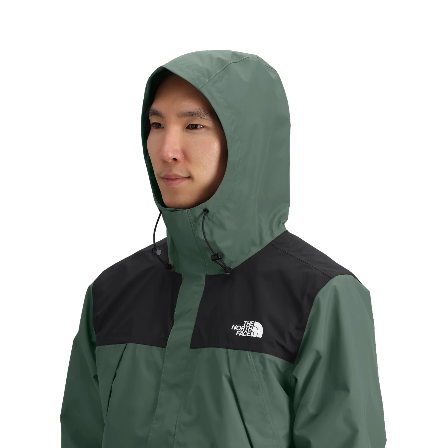 The North Face Men's Antora Rain Jacket Duck Green/TNF Black - Image 3