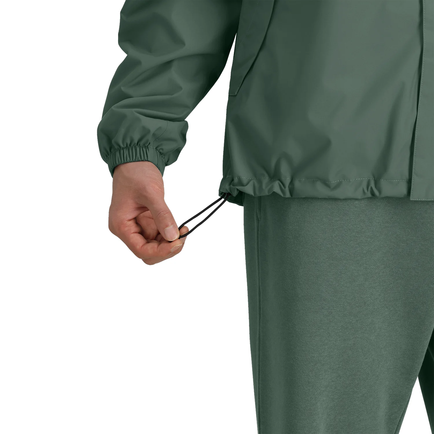 The North Face Men's Antora Rain Jacket Duck Green/TNF Black - Image 4