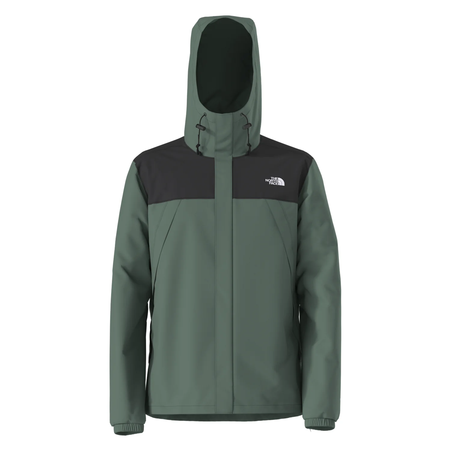 The North Face Men's Antora Rain Jacket Duck Green/TNF Black - Image 5