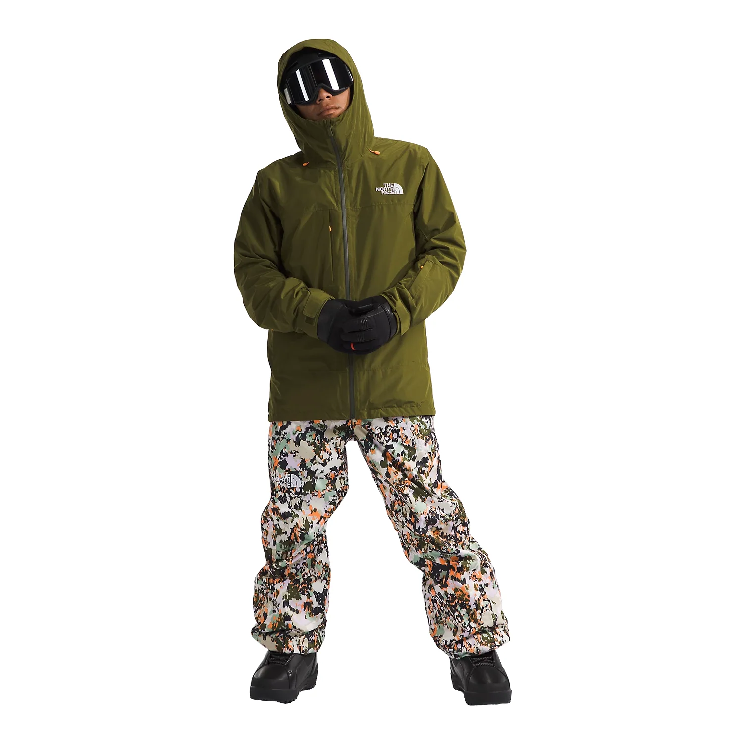 The North Face Men's Build Up Pant 2024 Forest Olive Grounded Floral Print - Image 3