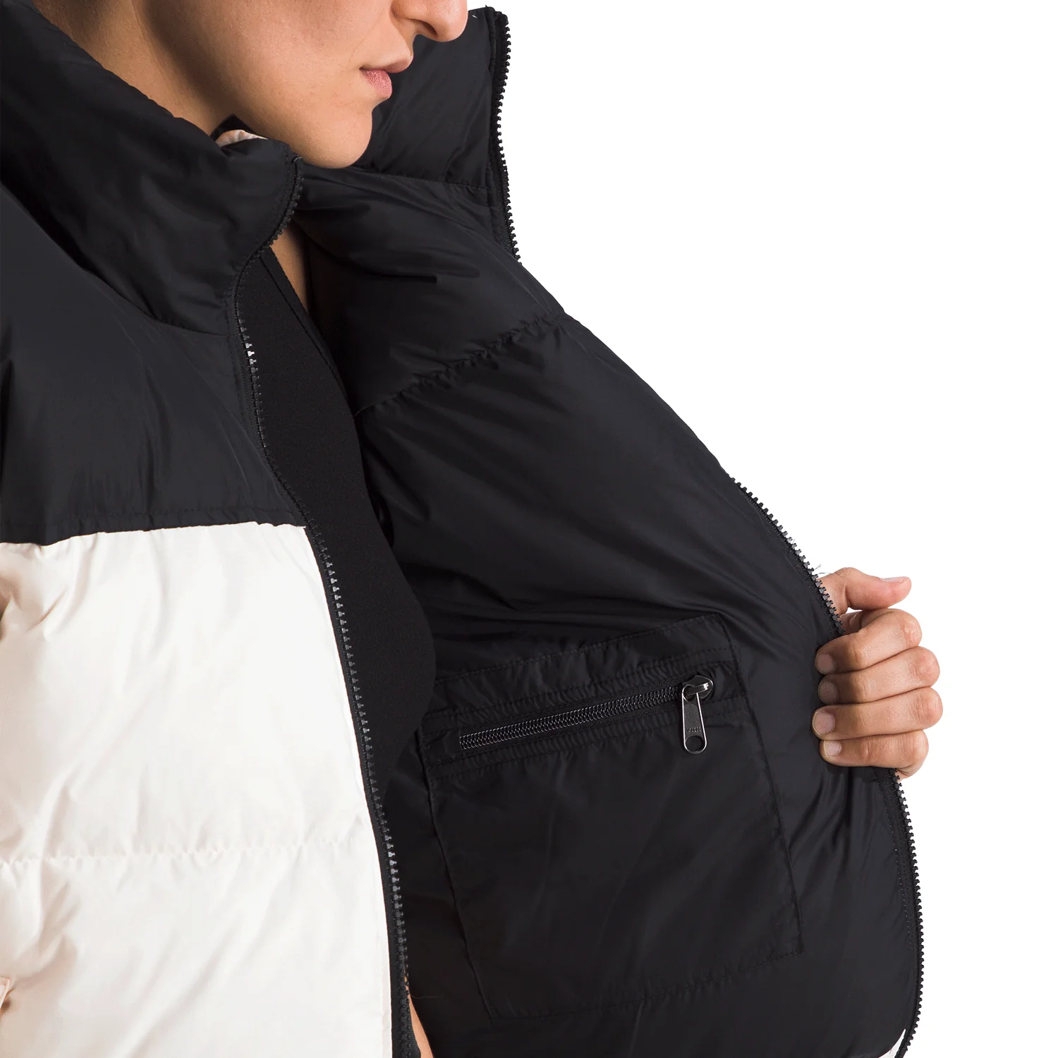 The North Face Women's 1996 Retro Nuptse Jacket 2026 White Dune/TNF Black-R - Image 3