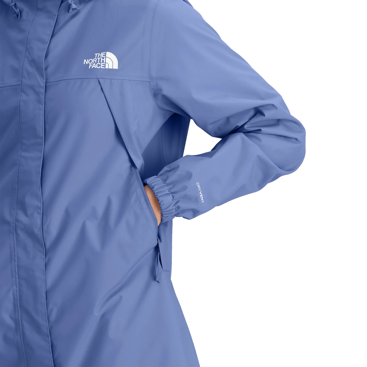 The North Face Women's Antora Rain Parka Jacket Virtual Blue - Image 4