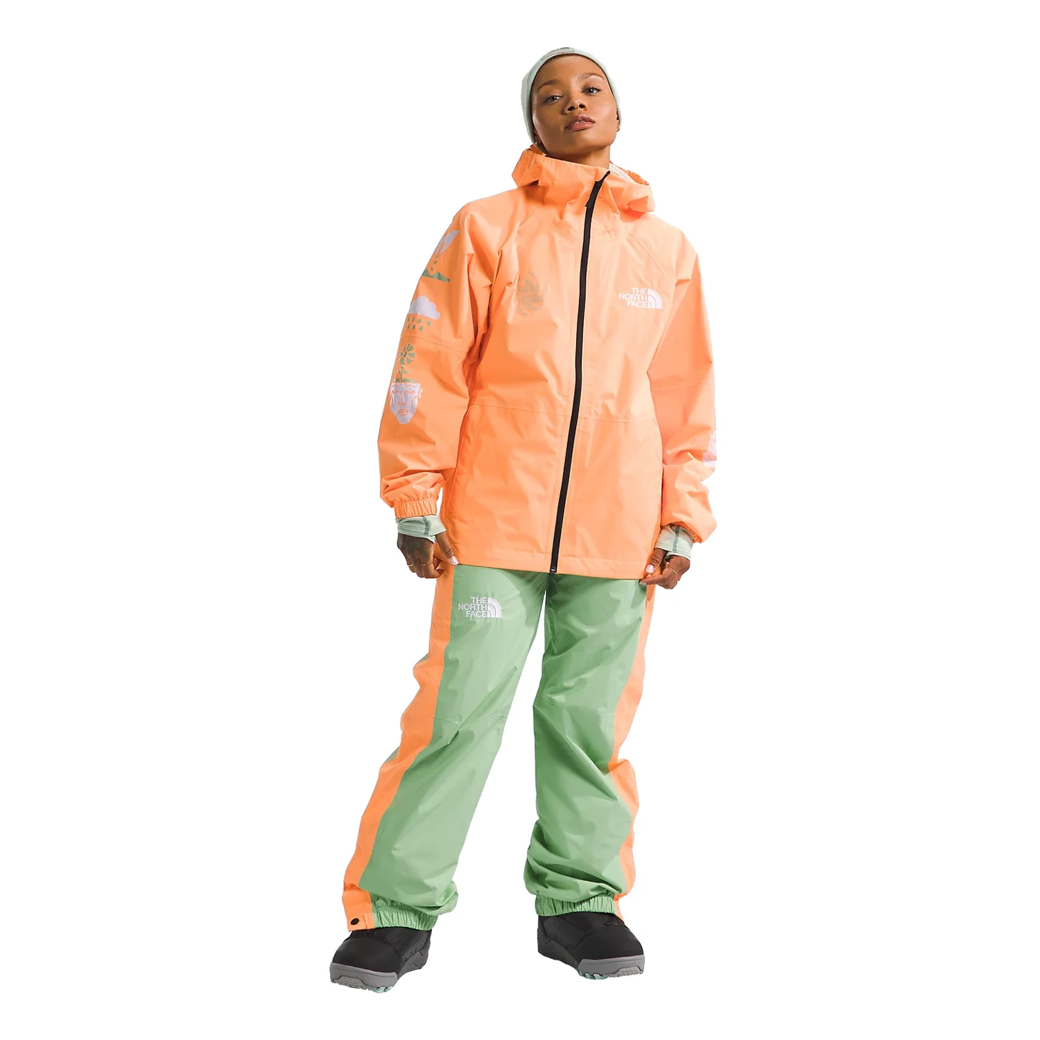 The North Face Women's Build Up Pant 2024 Misty Sage/Bright Cantaloupe - Image 4