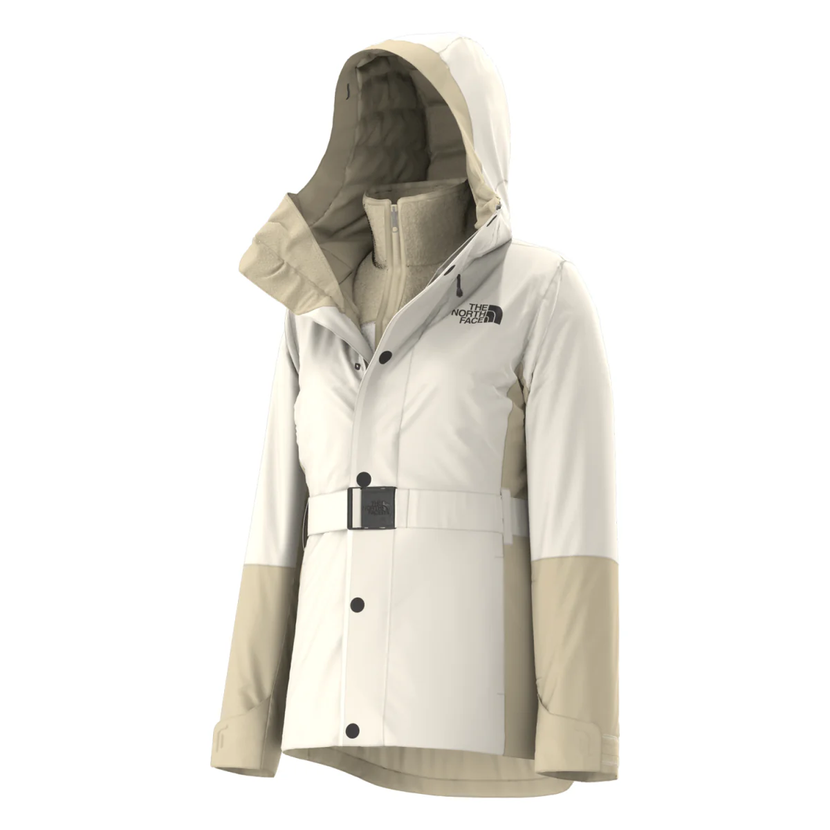 The North Face Women's Genepi Triclimate Jacket 2025 White Dune/Gravel - Image 2