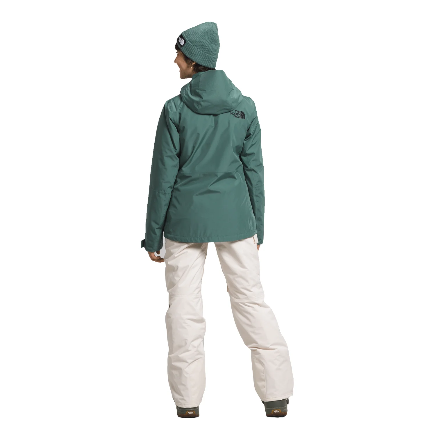 The North Face Women's ThermoBall Eco Snow Triclimate Jacket 2024 Dark Sage - Image 2