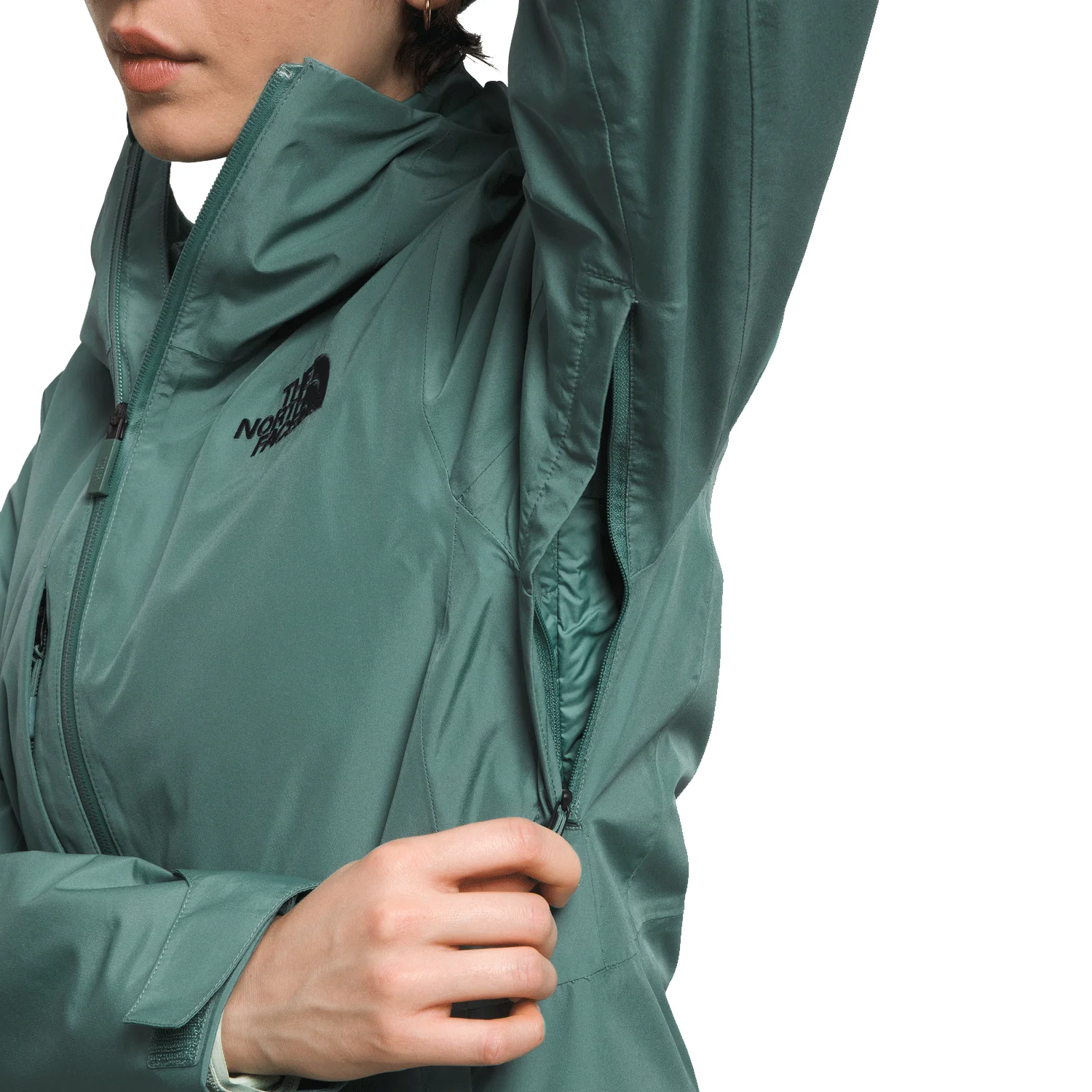 The North Face Women's ThermoBall Eco Snow Triclimate Jacket 2024 Dark Sage - Image 3