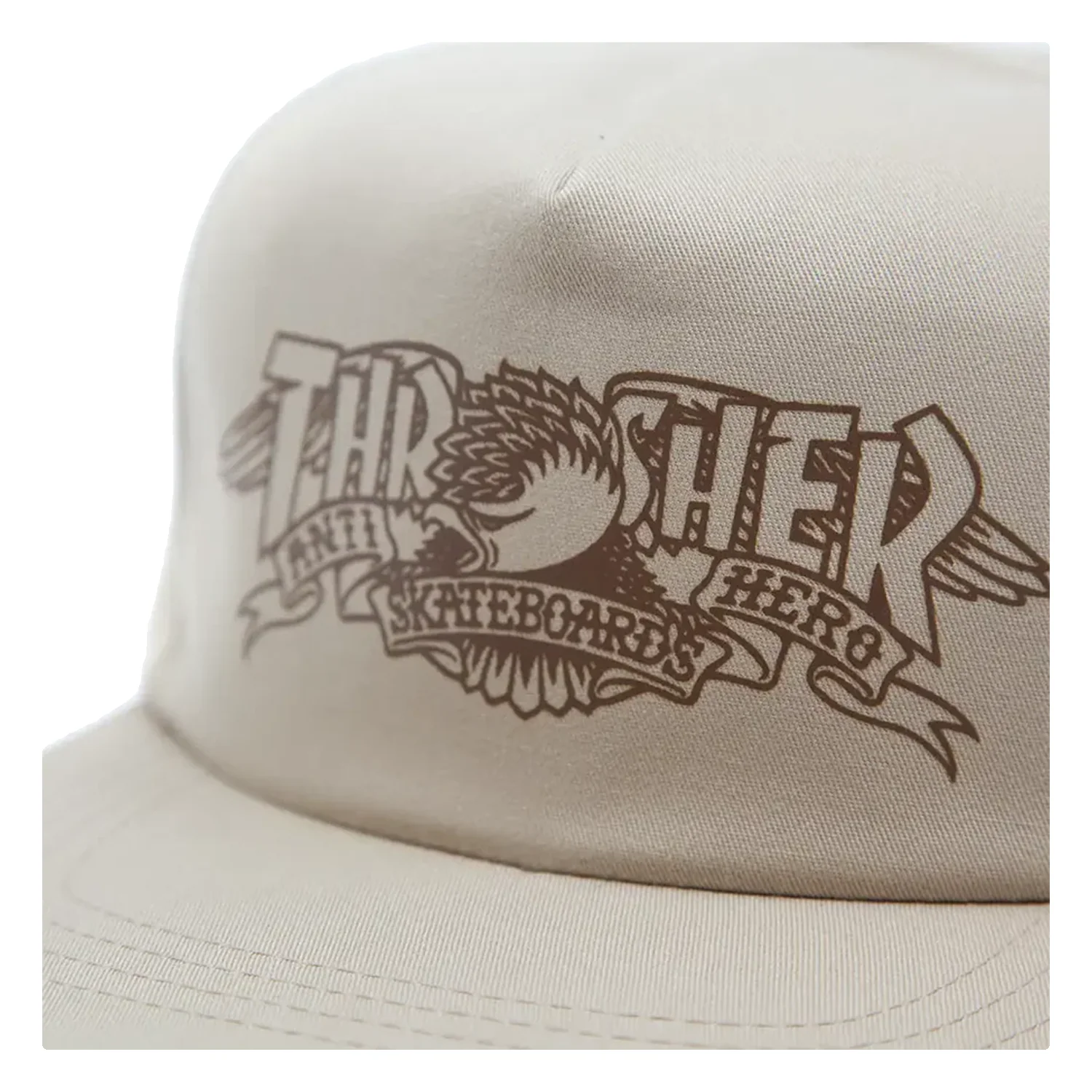 Thrasher x Anti-Hero Mag Banner Snapback Khaki - Image 3